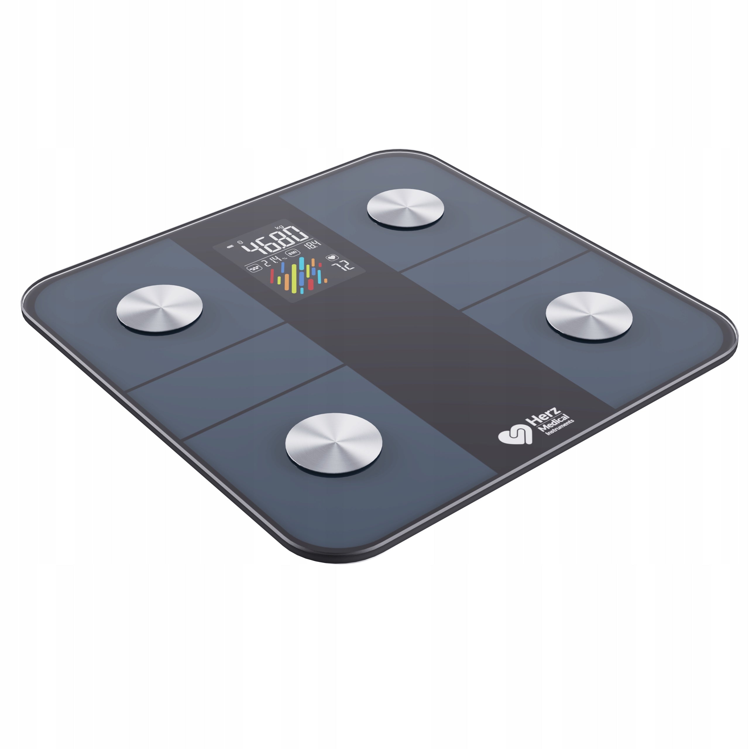 BATHROOM SCALE ANALYTICAL BMI FAT HEART RATE+HEART INDEX APPLICATION PL Manufacturer code 5905718041572