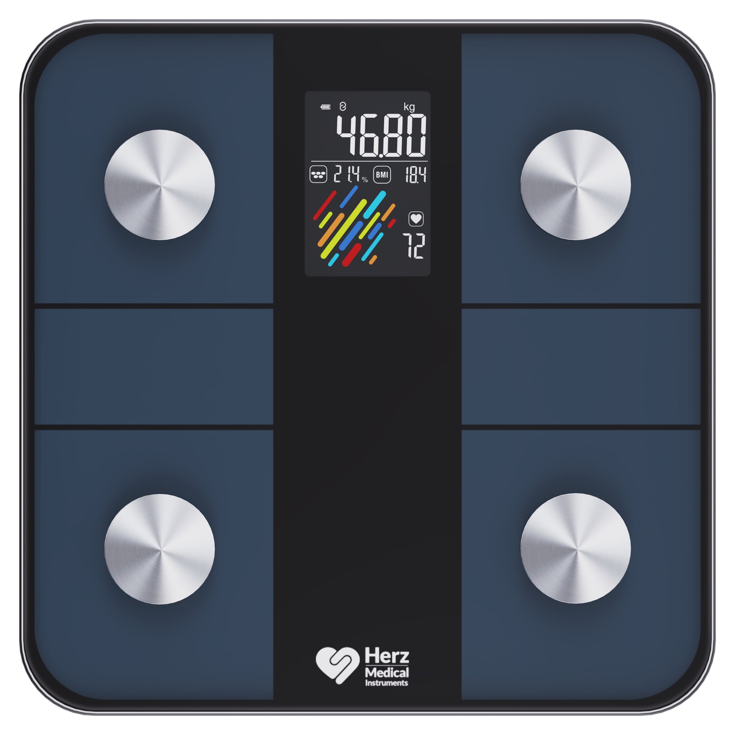 BATHROOM SCALE ANALYTICAL BMI FAT HEART RATE+HEART INDEX APPLICATION PL Packaging status original