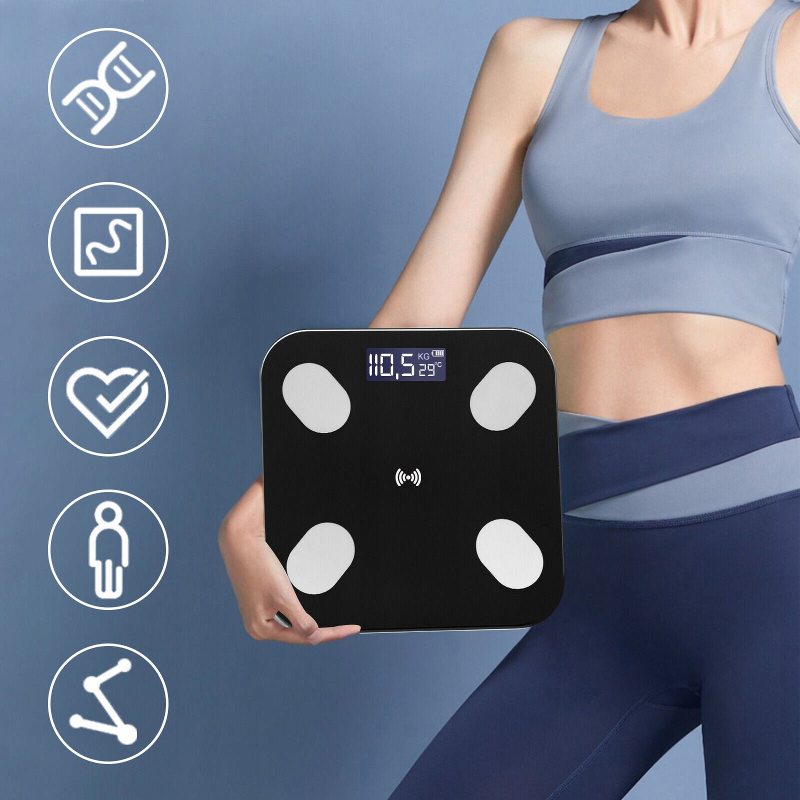 BATHROOM SCALE ANALYTICAL SENSORS PRECISION SMART+ APPLICATION in Polish Packaging status original