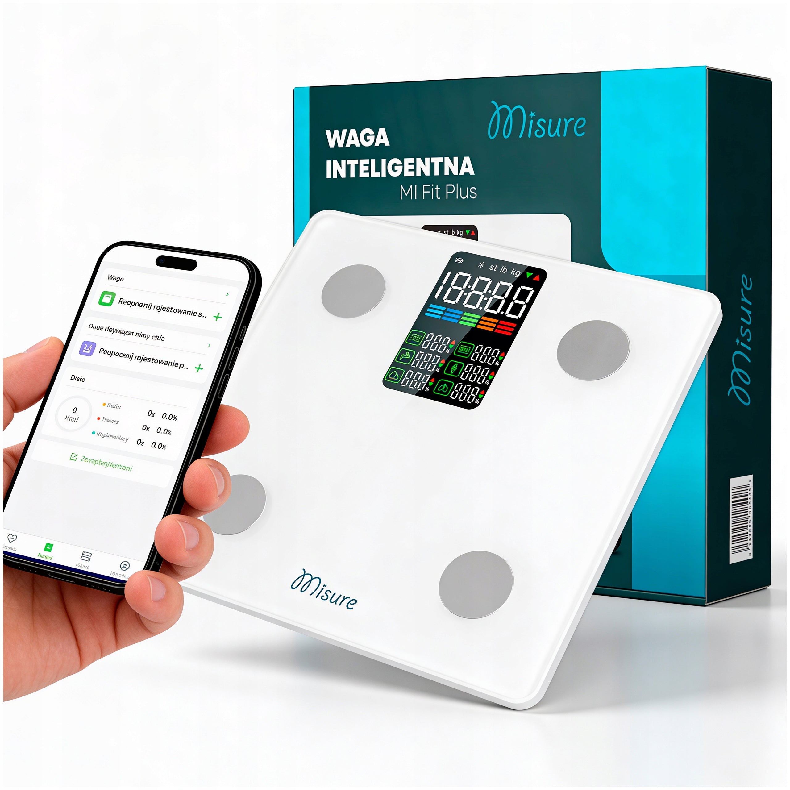 BATHROOM SCALE ELECTRONIC ANALYTICAL 226 KG APPLICATION Poland SMART BMI
