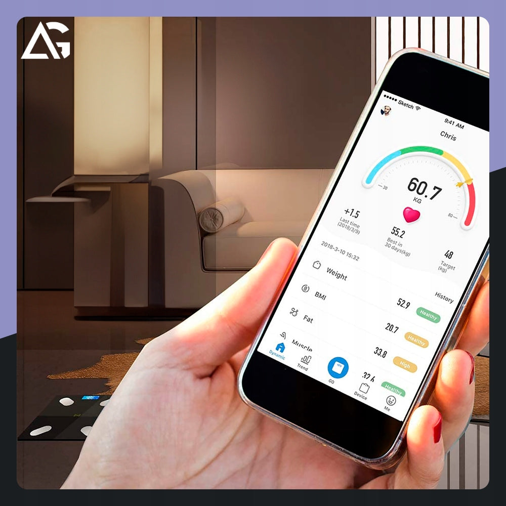BATHROOM SCALE ELECTRONIC ANALYTICAL BLUETOOTH APPLICATION UP TO 180kg 32in1 Brand no brand