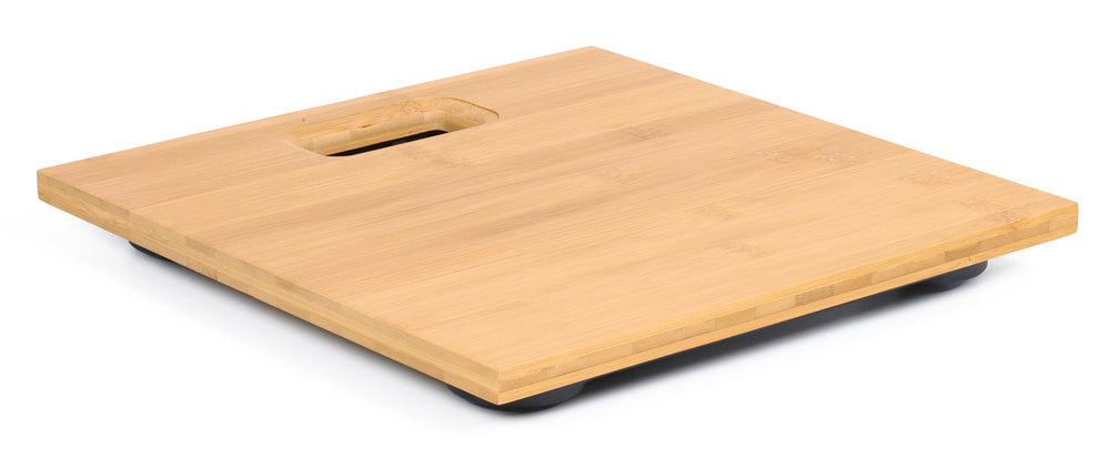 BATHROOM SCALE NATURAL BAMBOO DISPLAY LED THERMOMETER Kind electronic