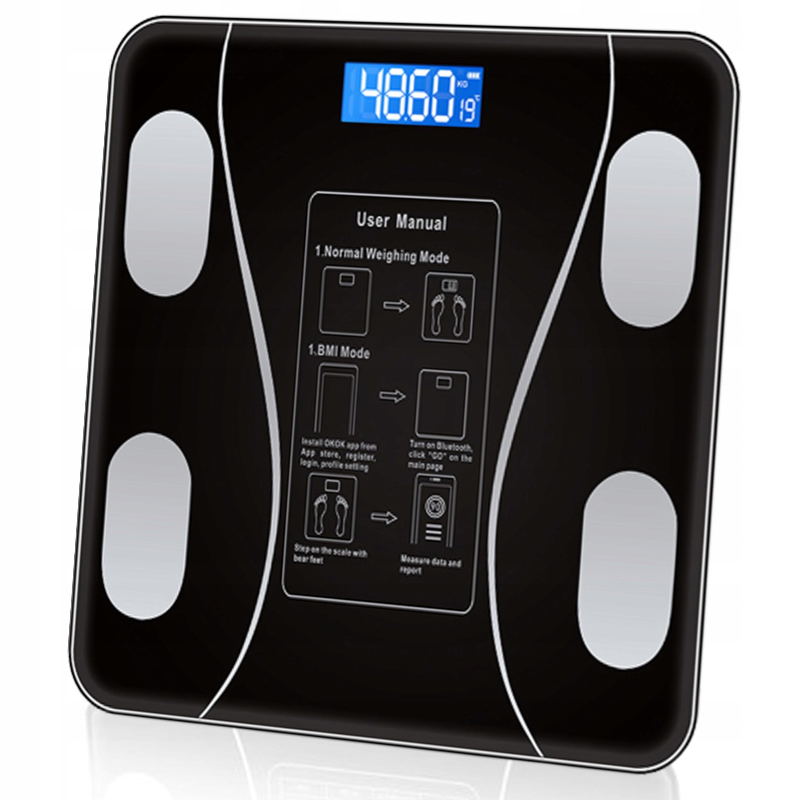 BATHROOM SCALE PERSONAL ANALYTICAL BLUETOOTH SMART ANDROID IOS SMART