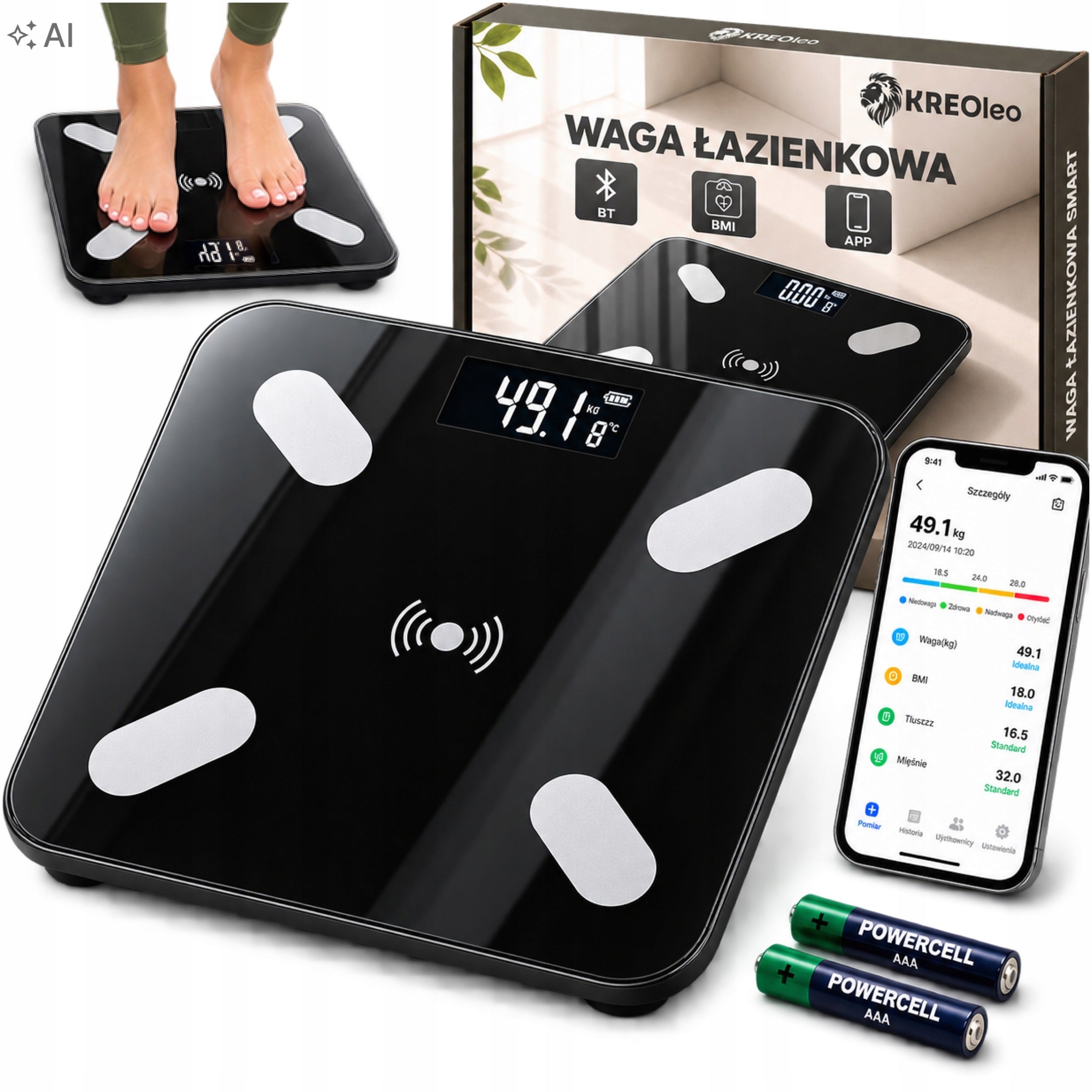 BATHROOM SCALE SMART PRECISION ANALYTICAL 32IN1 APP PL ELECTRONIC LCD