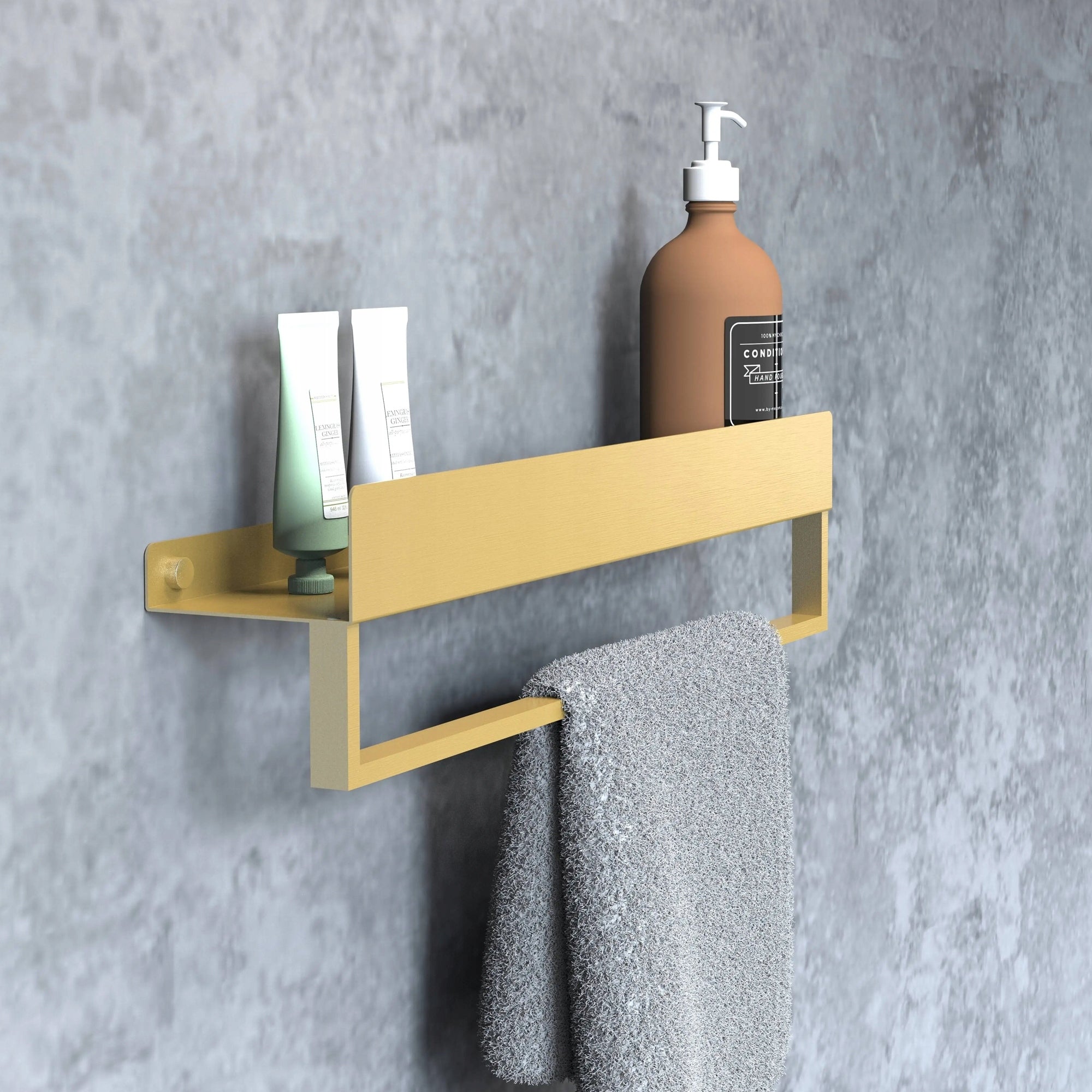 BATHROOM SHELF BATH SF01 60CM GOLD BRUSHED Brand Rea