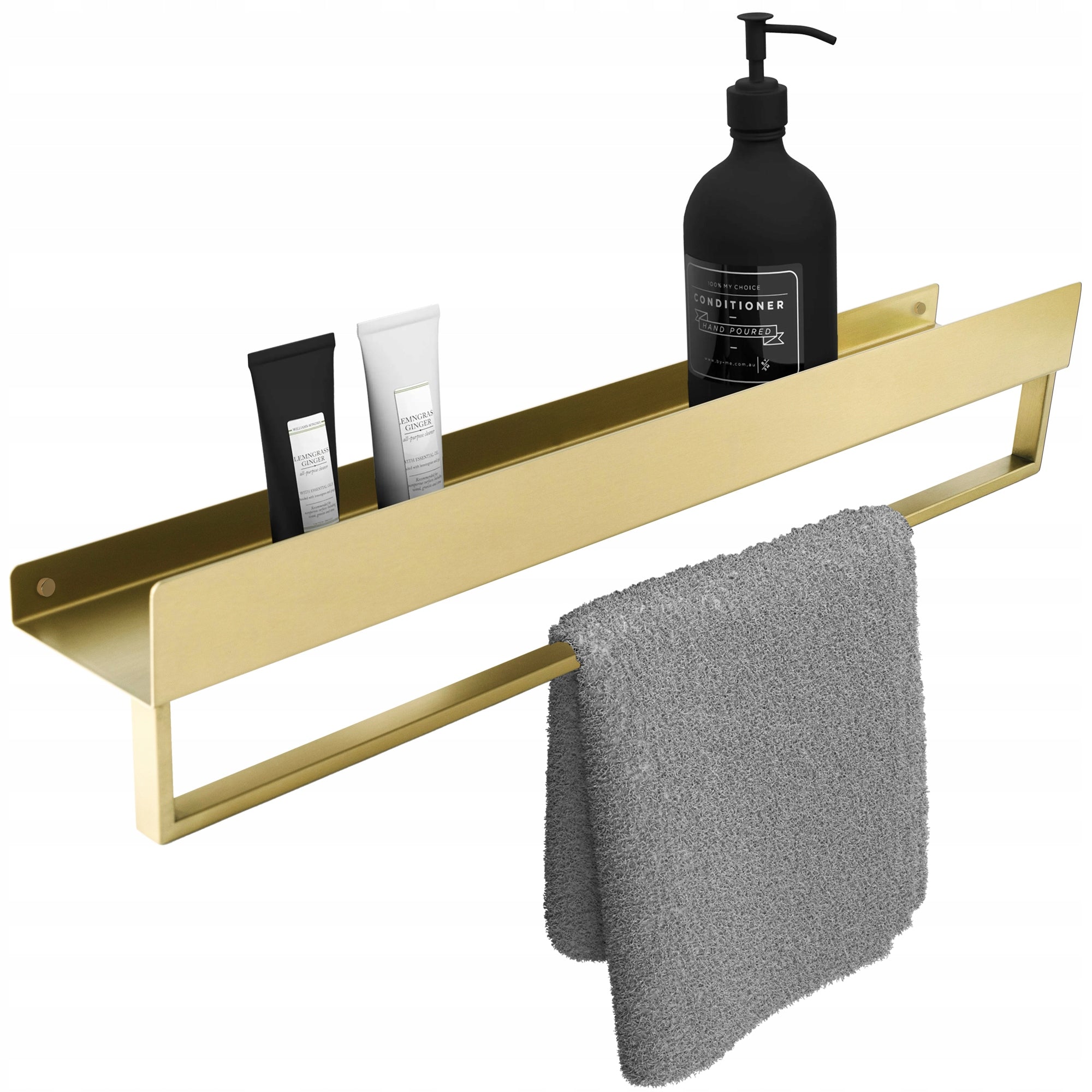 BATHROOM SHELF BATH SF01 60CM GOLD BRUSHED