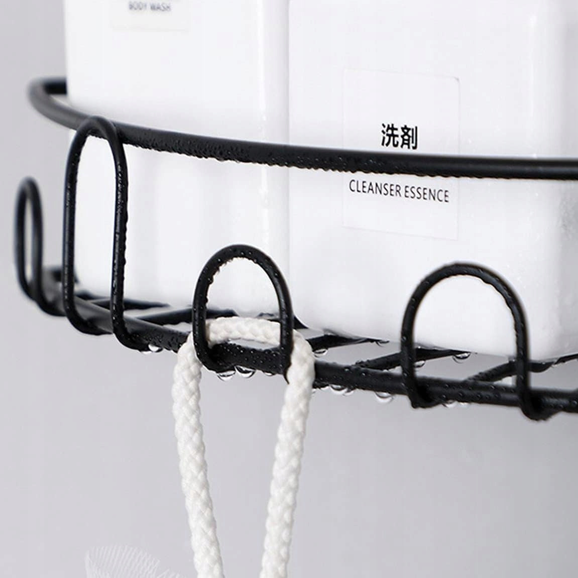 BATHROOM SHELF FOR SHOWER FOR LOFT BATHROOM BLACK WITHOUT DRILLING 2x EAN (GTIN) 5904100217151