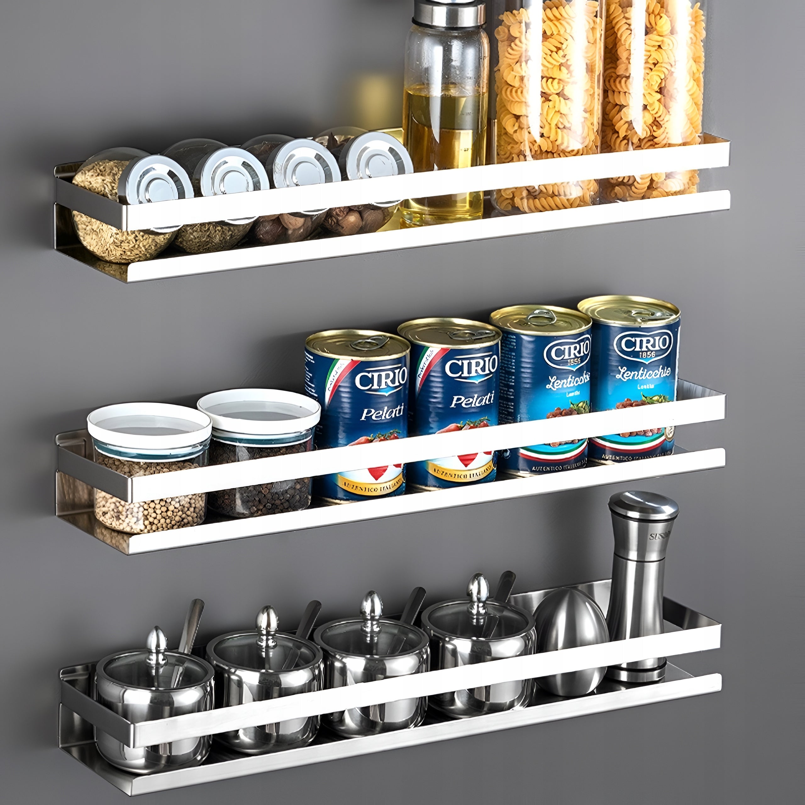 BATHROOM SHELF HANGING FOR KITCHEN SHOWER DELVANT BANO SILVER 60 CM Manufacturer code PÓŁKA BANO 60 CM SREBRNA