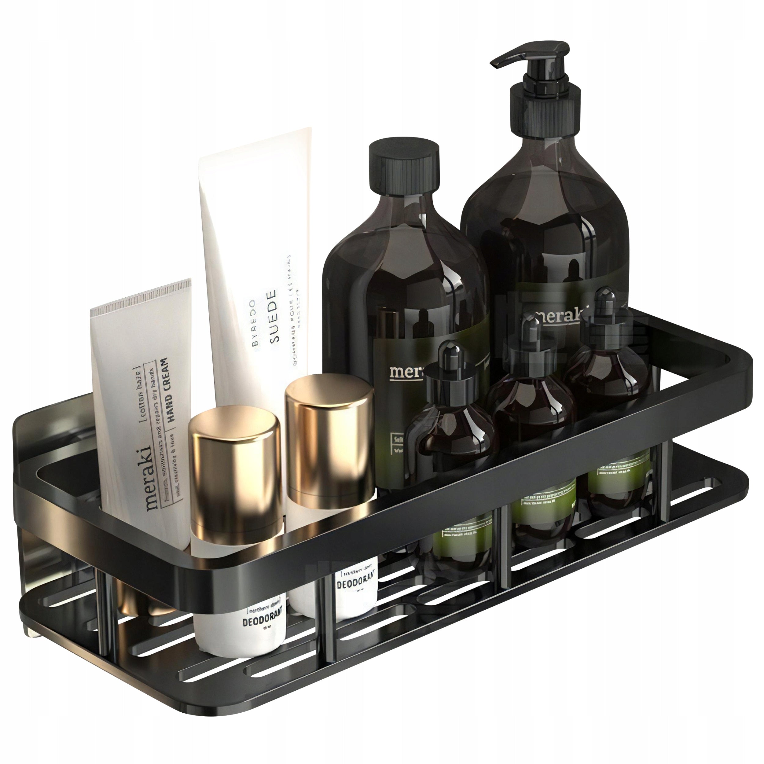 BATHROOM SHELF HANGING FOR SHOWER SELF-ADHESIVE METAL LOFT 2 PIECES Manufacturer code PÓŁKI NA ŚCIANĘ KOSMETYKI DO ŁAZIENKI