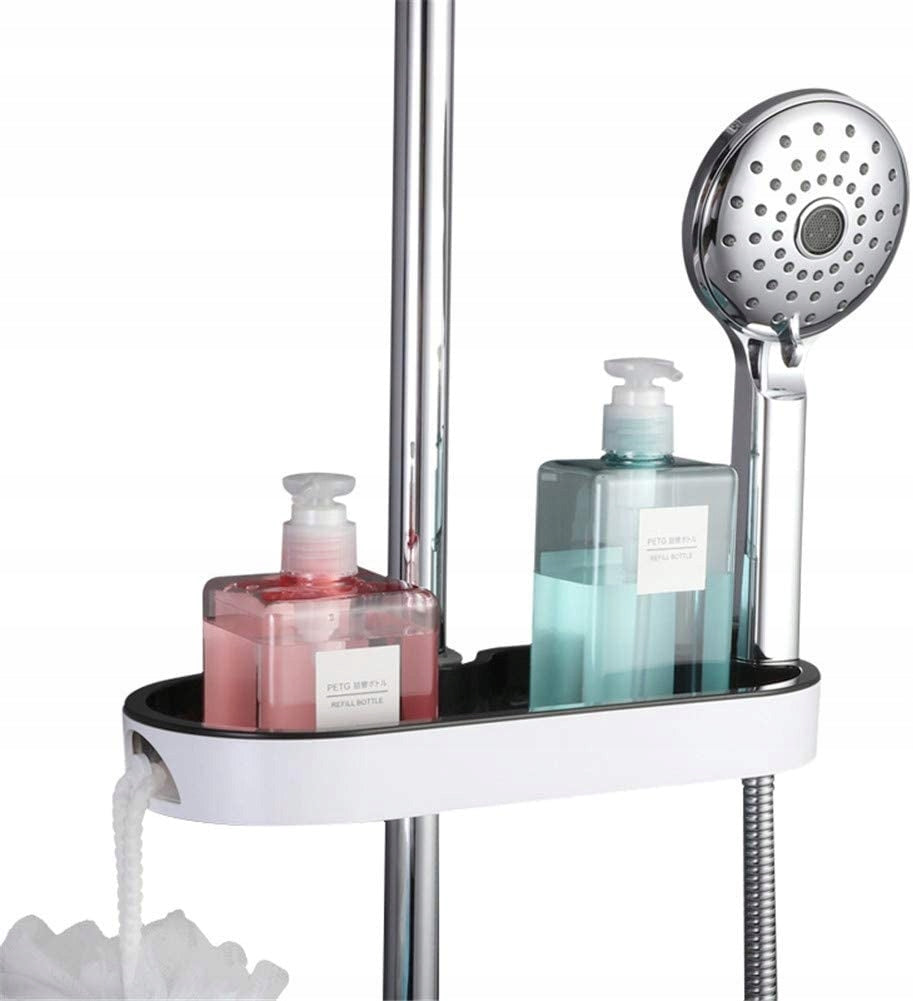 BATHROOM SHELF HANGING SHOWER BAR WITHOUT DRILLING ORGANIZER Packaging status original