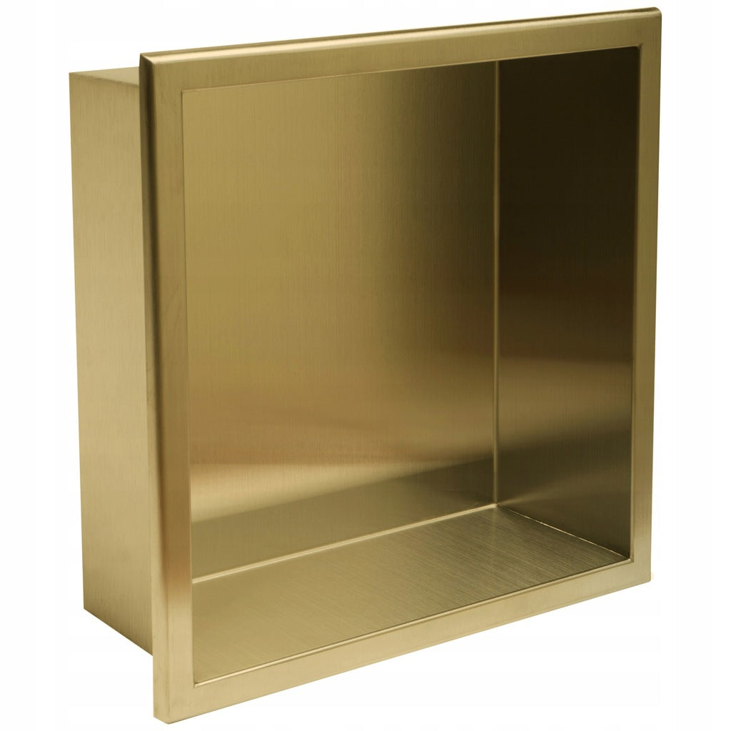 BATHROOM SHELF RECESSED Gold Brushed FLUSH MOUNT WITH FLANGE 30x30 EAN (GTIN) 5902557396740