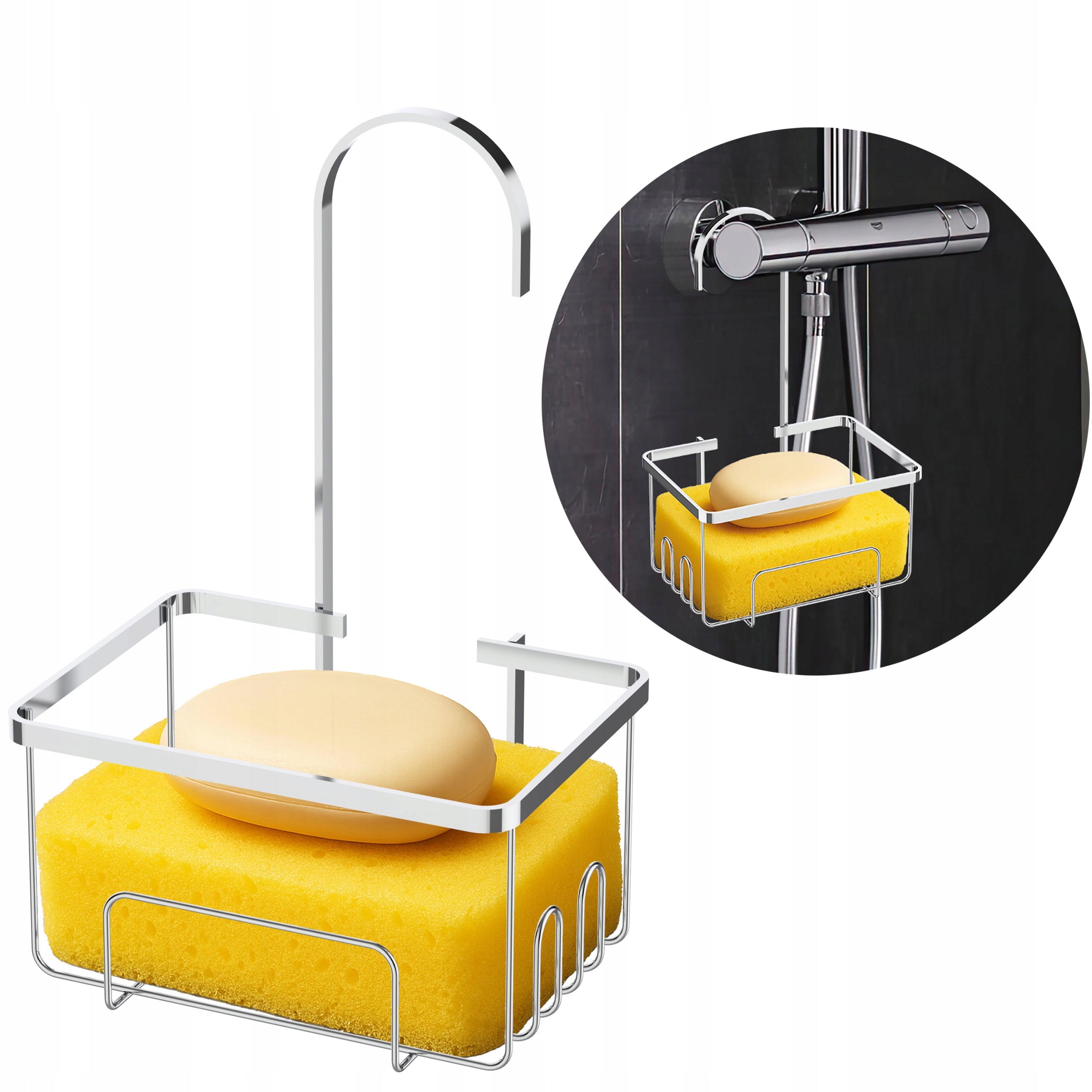 BATHROOM SHELF SILVER BATTERY MOUNTED BASKET SOAP RESISTANT Manufacturer code ROD3042