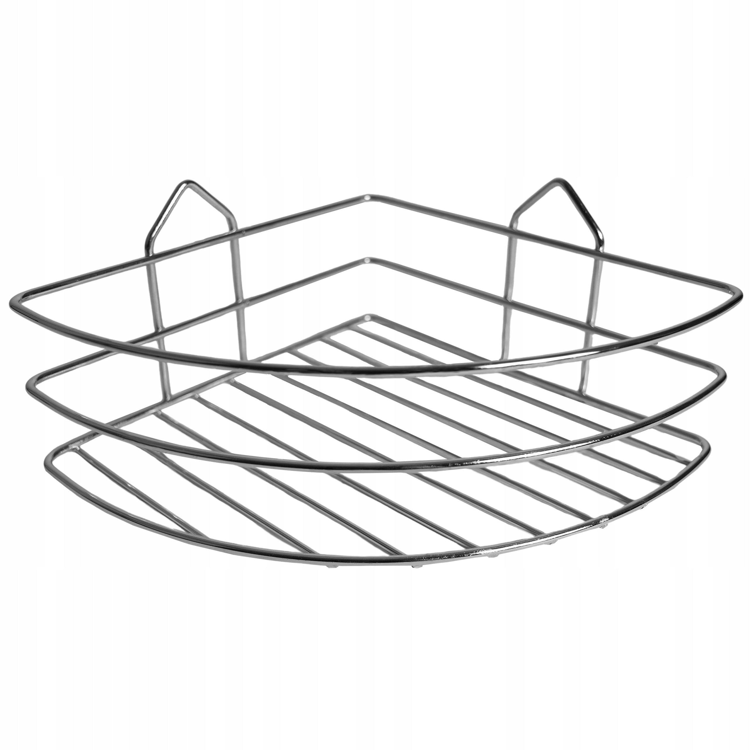 BATHROOM SHELF WIRE CORNER SILVER NON-INVASIVE FOR SHOWER Brand Sepio