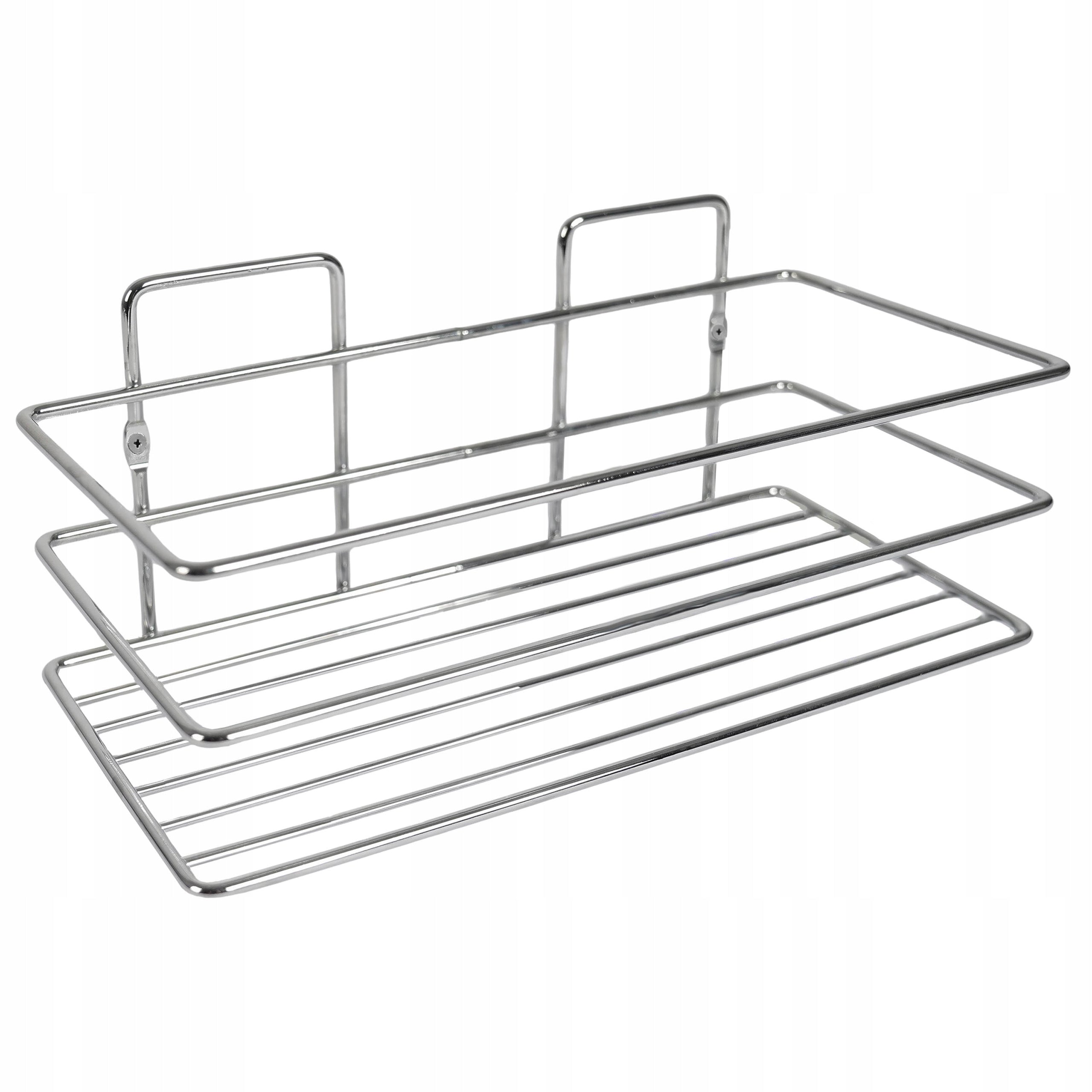 BATHROOM SHELF WIRE SILVER SELF-ADHESIVE METAL WALL SOLID Brand Sepio