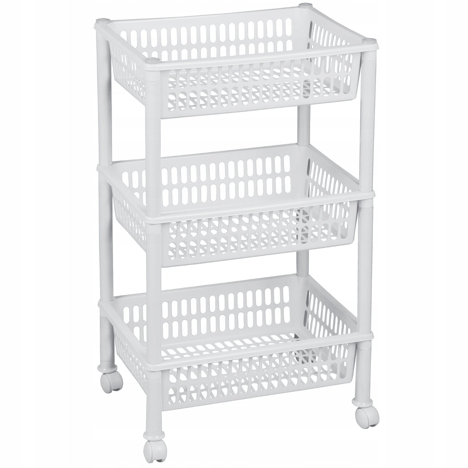 BATHROOM SHELF WITH WHEELS 3 SHELVES PLAST TEAM ECO