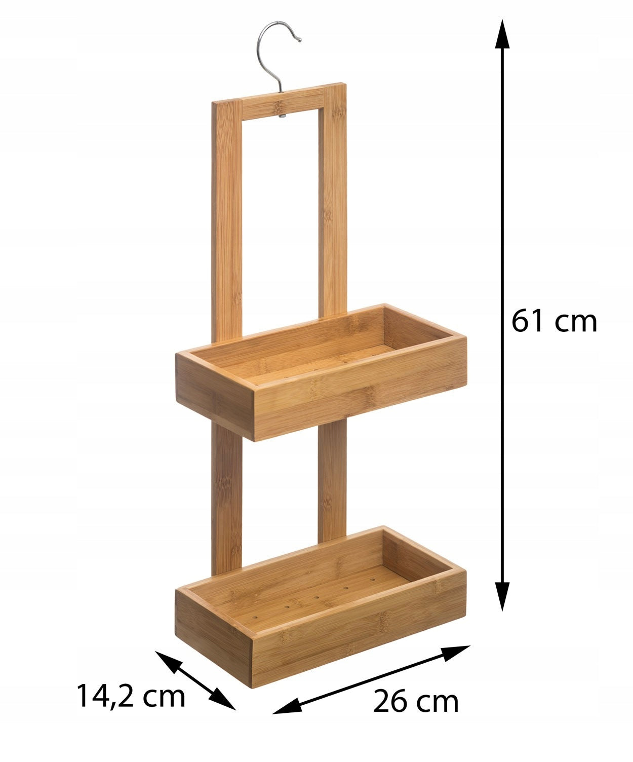 BATHROOM SHELVING UNIT, 2x SHOWER HANGING SHELF Packaging status original