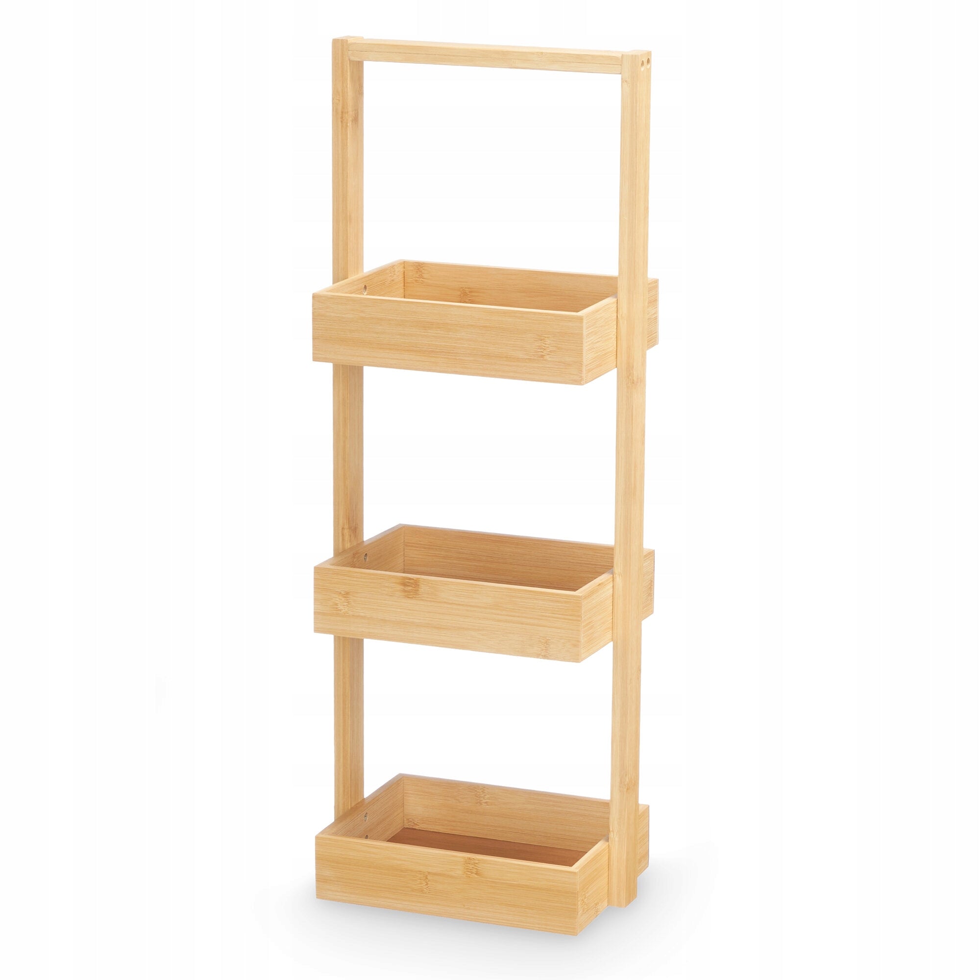 BATHROOM SHELVING UNIT BAMBOO BROWN BAMY 3 LEVELS 26 X 17 X 70 CM Furniture color shades of brown