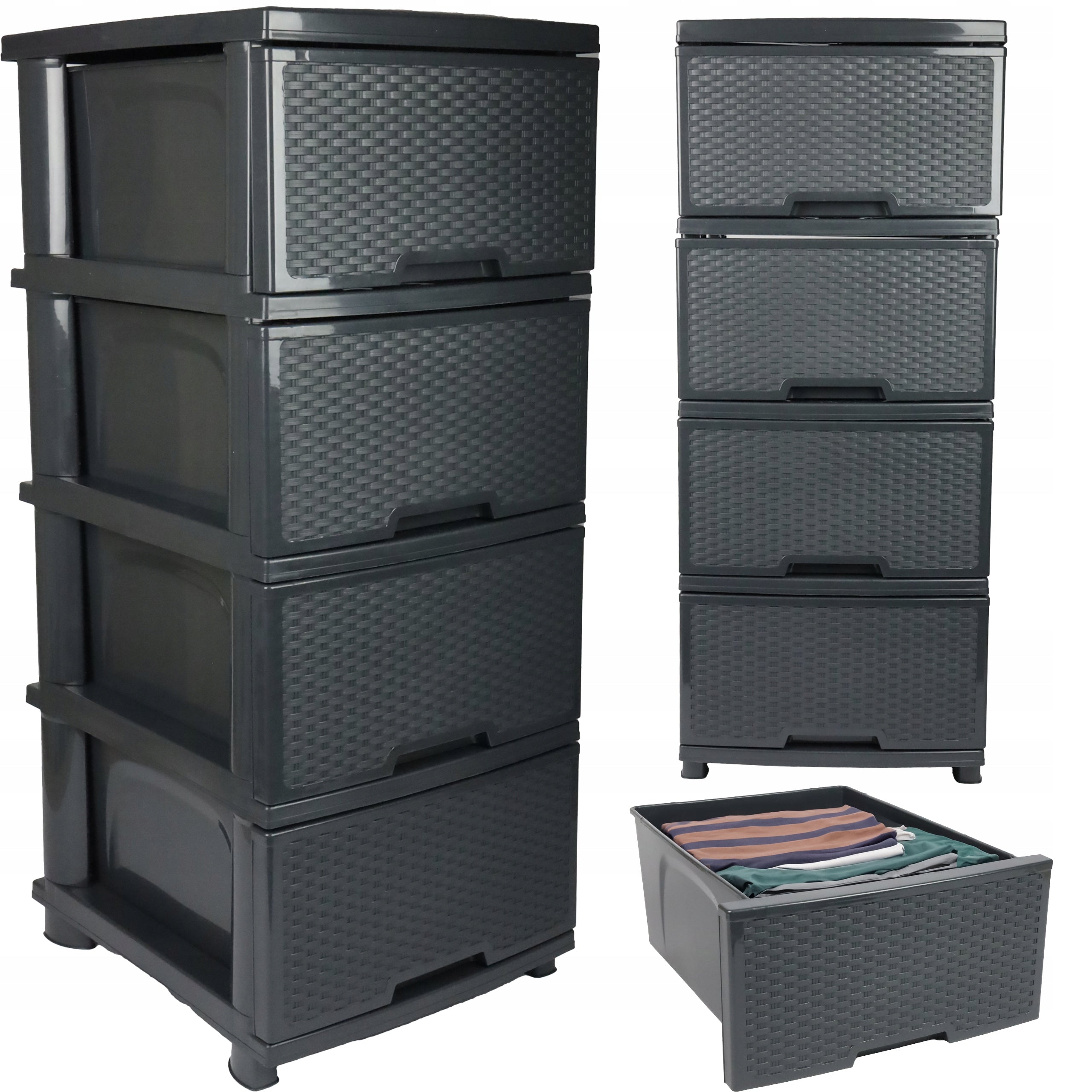 BATHROOM SHELVING UNIT CHEST OF DRAWERS FREESTANDING PLASTIC Packaging status original