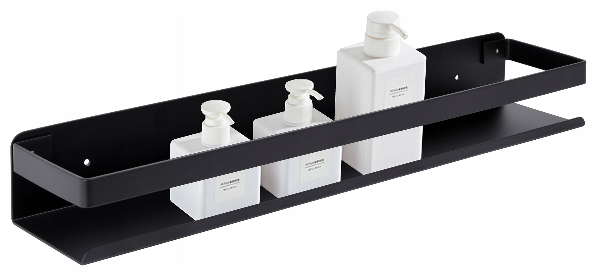 BATHROOM SHOWER SHELF HANGING BLACK LOFT STEEL ORGANIZER 50cm