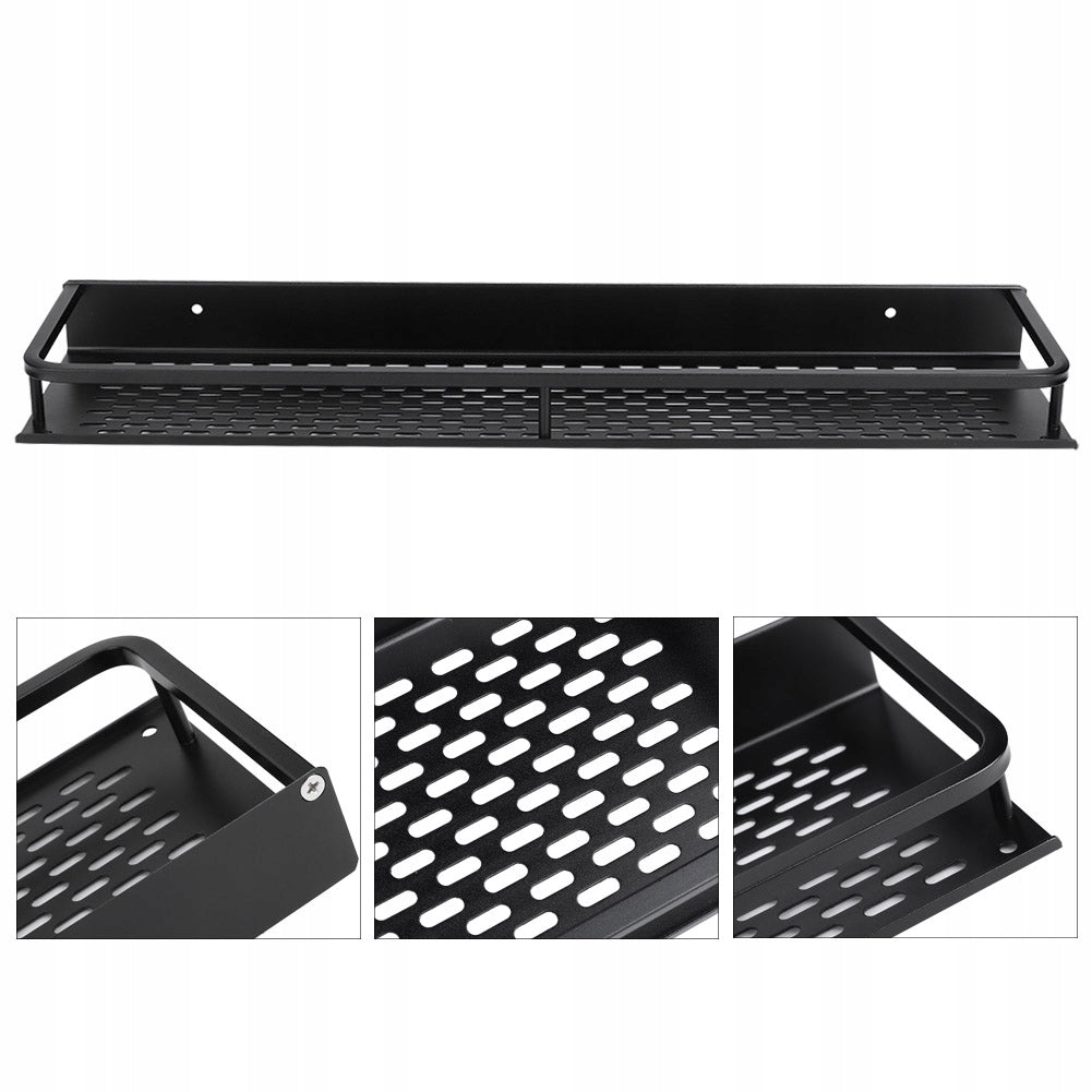BATHROOM SHOWER SHELF HANGING KITCHEN BLACK LOFT STEEL 39,5 cm