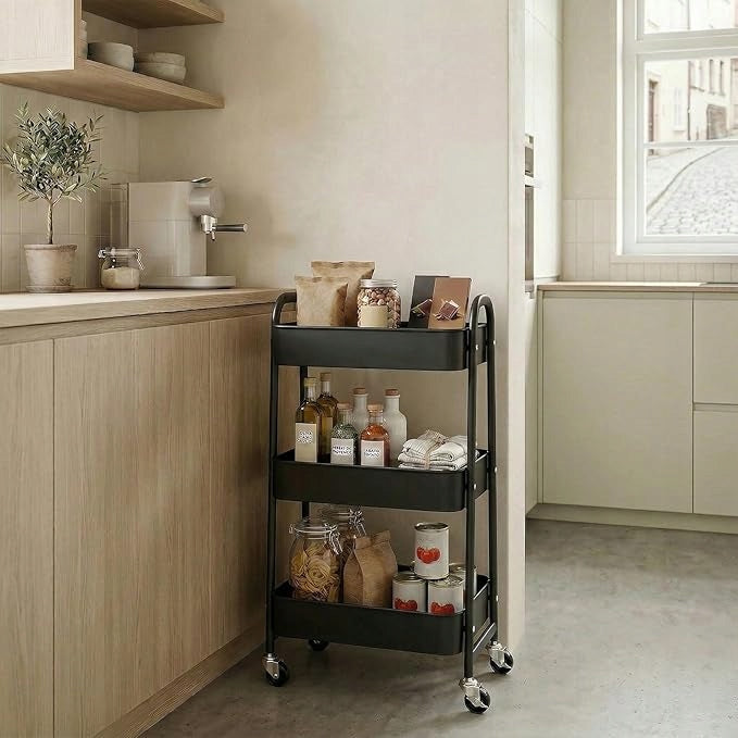 BATHROOM TROLLEY ON WHEELS COSMETIC RACK FOR HAIR SALON Packaging status original