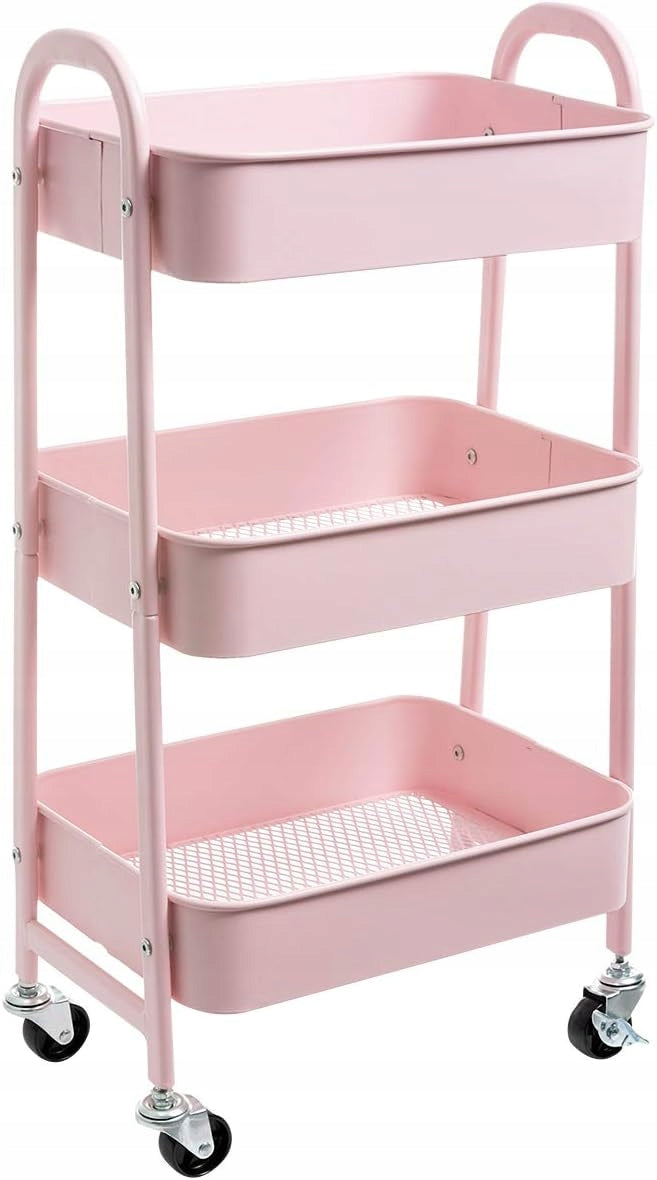 BATHROOM TROLLEY ON WHEELS COSMETIC RACK FOR HAIR SALON
