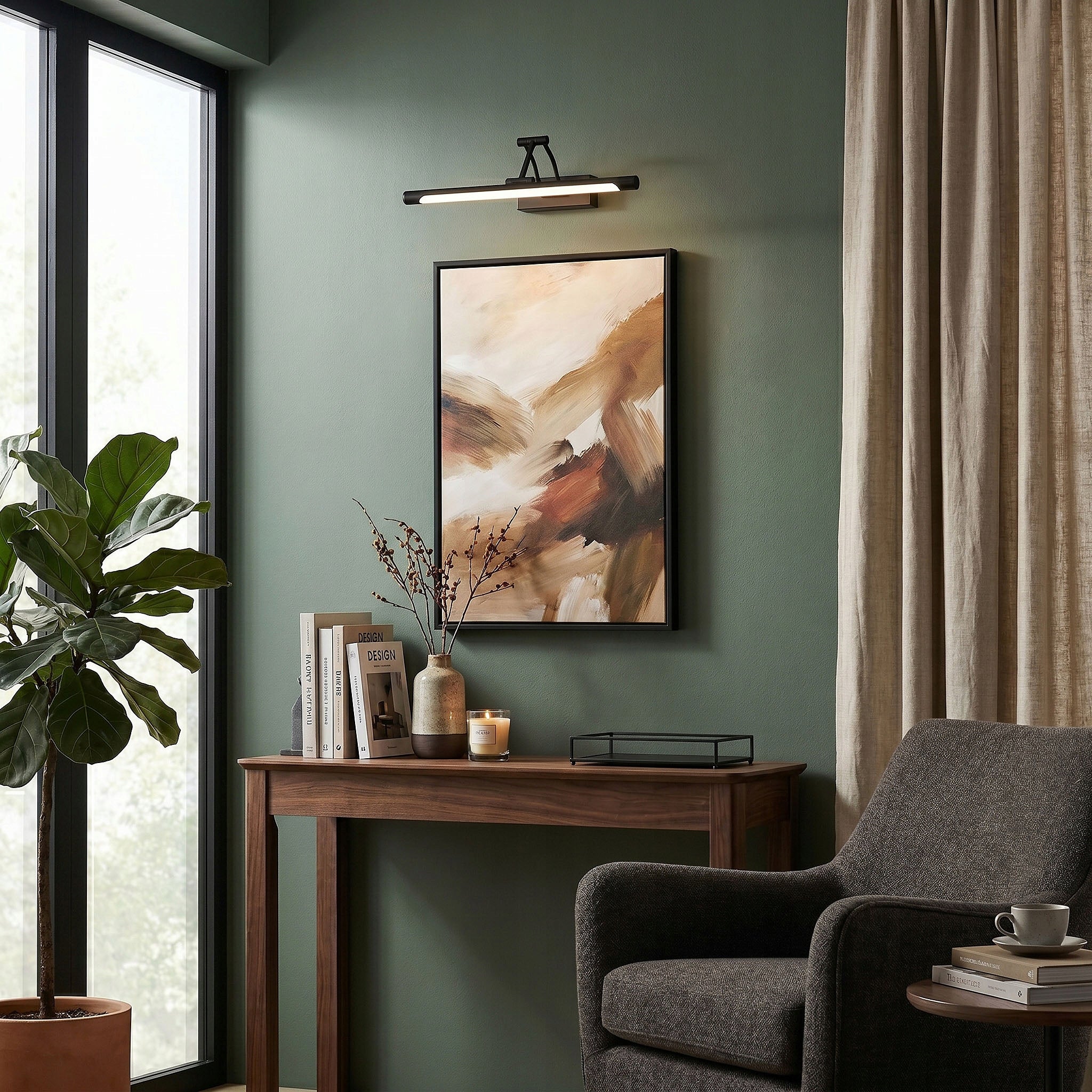 BATHROOM WALL LAMP LED 42CM SWE025-1W BLACK MAT OVER MIRROR MOVABLE ARM Manufacturer code OSW-20124