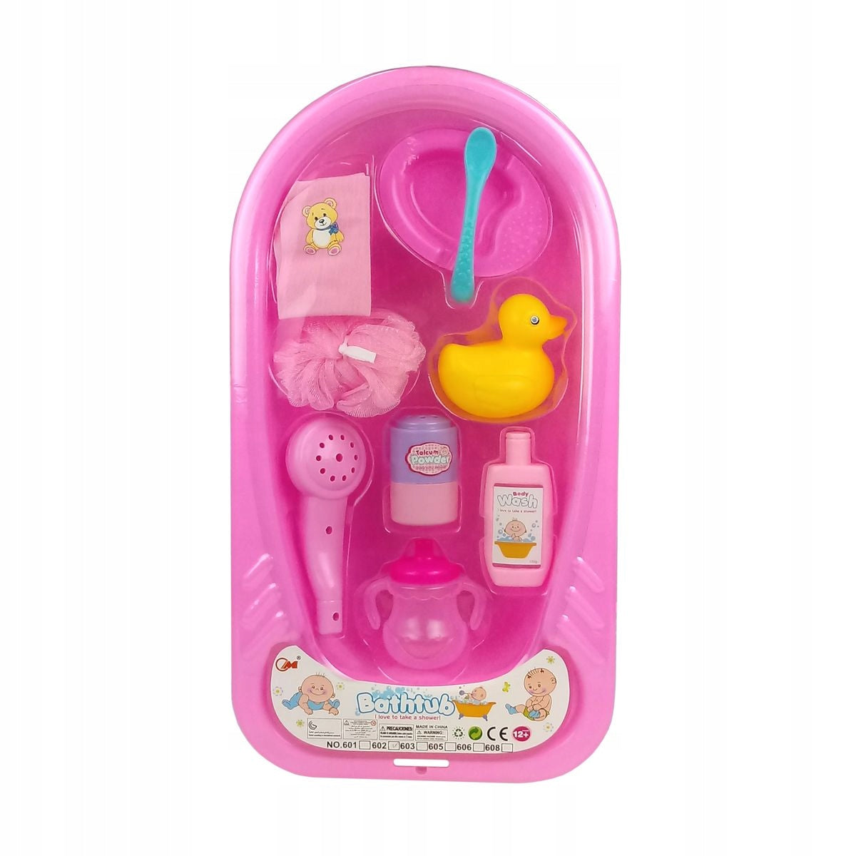 BATHTUB FOR DOLL Smily Play Bath Set with Accessories Pink 40 cm Manufacturer code akcesoria dla lalki bobas bobasa dla lalek