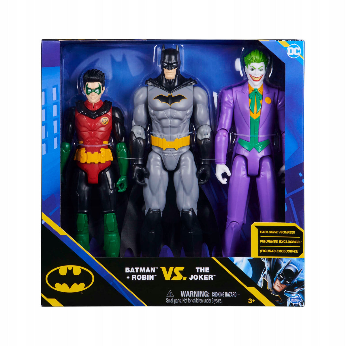BATMAN SET 3IN1 DC COMICS LARGE FIGURINES 30CM BATMAN ROBIN JOKER EAN (GTIN) 778988344651