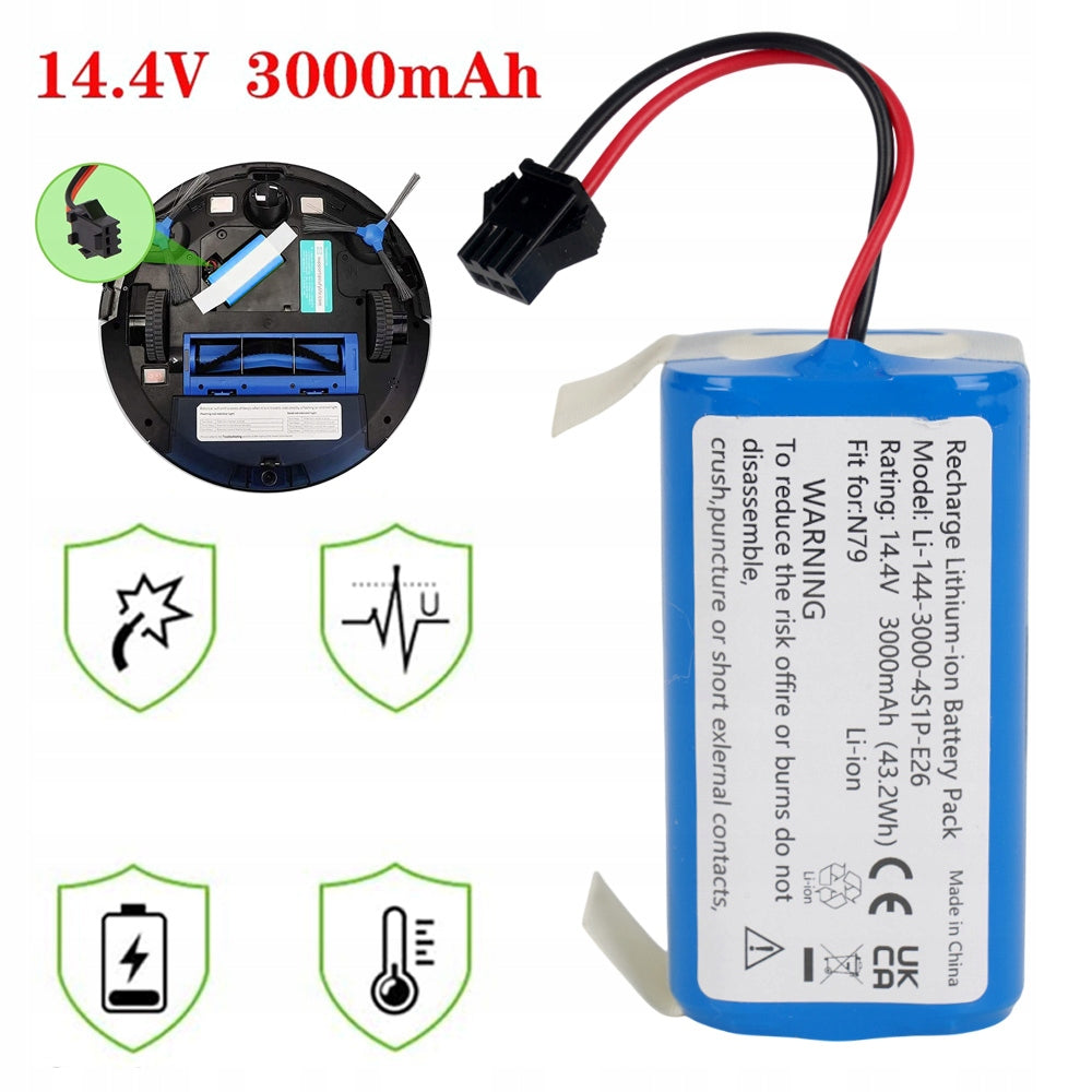 BATTERY 3000MAH 14.4V BATTERY FOR EUFY ROBOVAC 11/11S/12 ECOVACS DEEBOT Manufacturer no brand