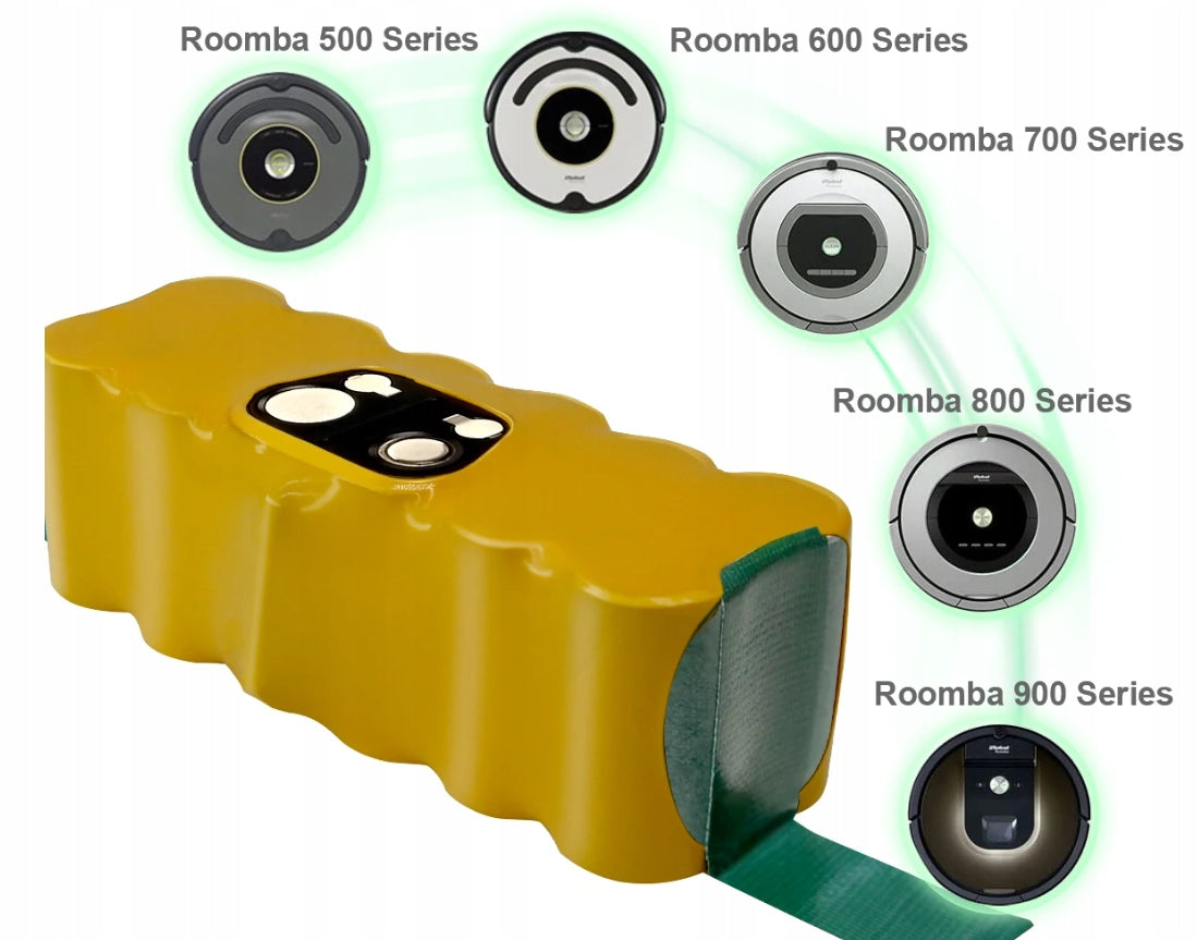BATTERY 5Ah IROBOT ROOMBA SERIES 500 600 700 800 NI-MH BATTERY 5000mAh Manufacturer no brand