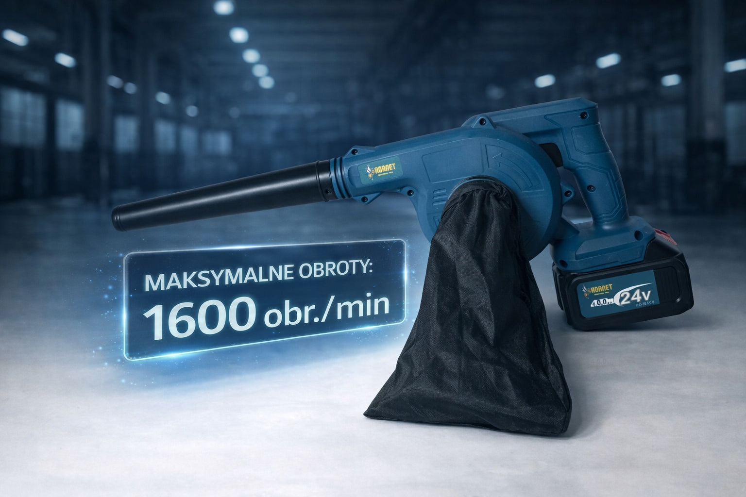 BATTERY BLOWER FOR SNOW LEAVES VACUUM CLEANER 2in1 POWERFUL 2xAKU 24V 4Ah Output 0 m3/min