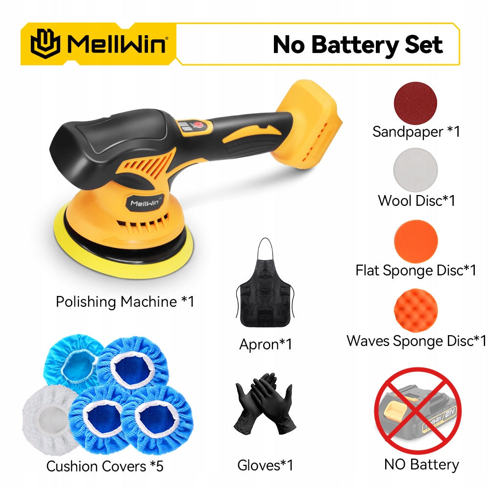 BATTERY CAR POLISHER 150MM STRONG ROTATION ADJUSTMENT + SET Manufacturer code sku006695