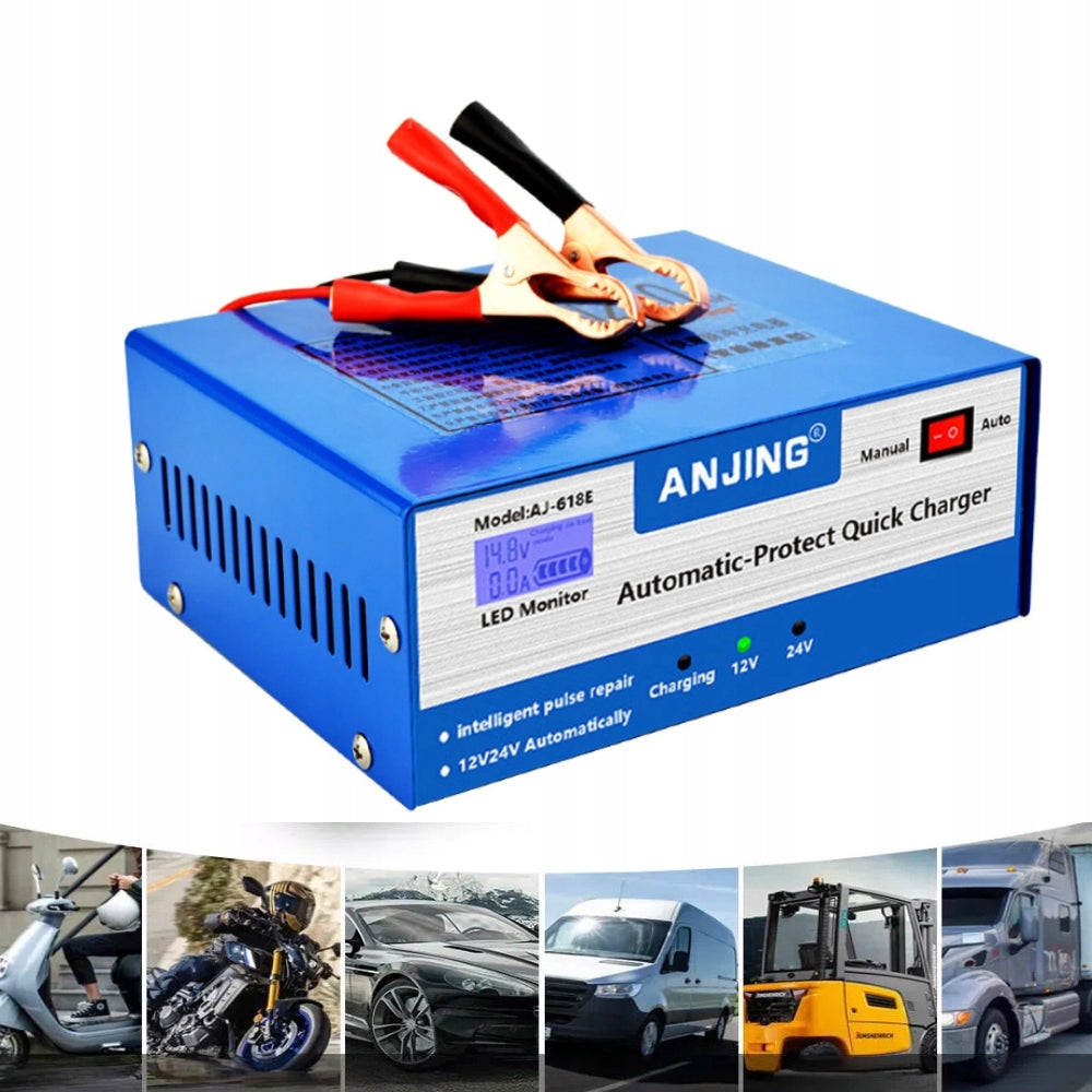 BATTERY CHARGER SUPPORT SMART AUTOMATIC FOR VEHICLES