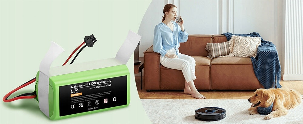 BATTERY FOR ROBOT VACUUM CLEANER EUFY ROBOVAC 5000MAH 14.4V GREEN TO G10 G30 Manufacturer no brand