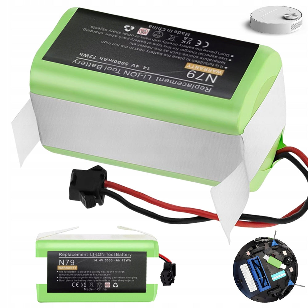 BATTERY FOR ROBOT VACUUM CLEANER EUFY ROBOVAC 5000MAH 14.4V GREEN TO G10 G30