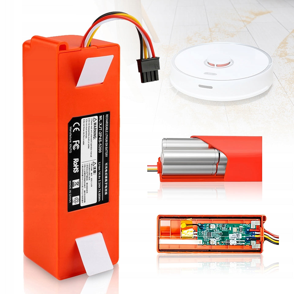 BATTERY FOR XIAOMI ROBOROCK S5 S6 S7 S8 S50 S55 POWERFUL 5200MAH Manufacturer code 5200mAh