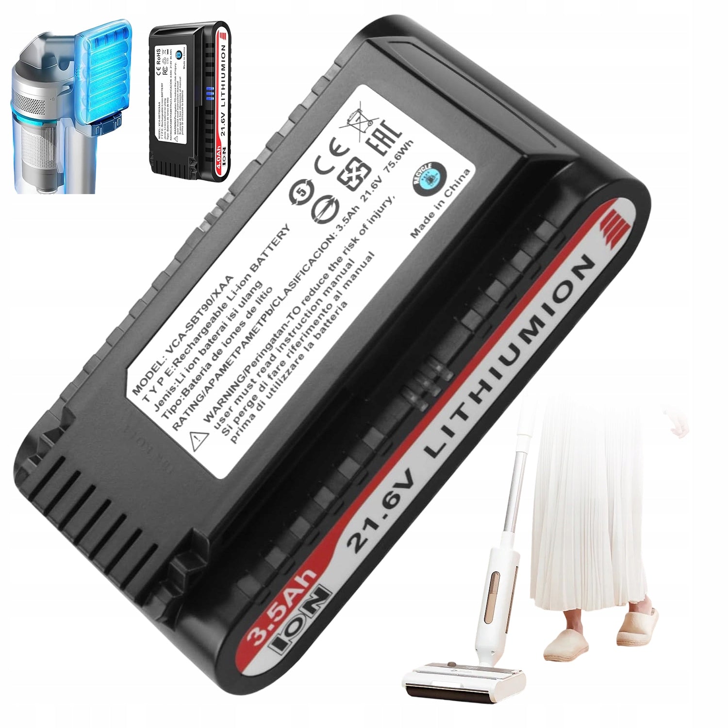 BATTERY LI-ION BATTERY FOR SAMSUNG J/EG, VS2, VS0T75D6R5/EG 3.5AH 21.6V