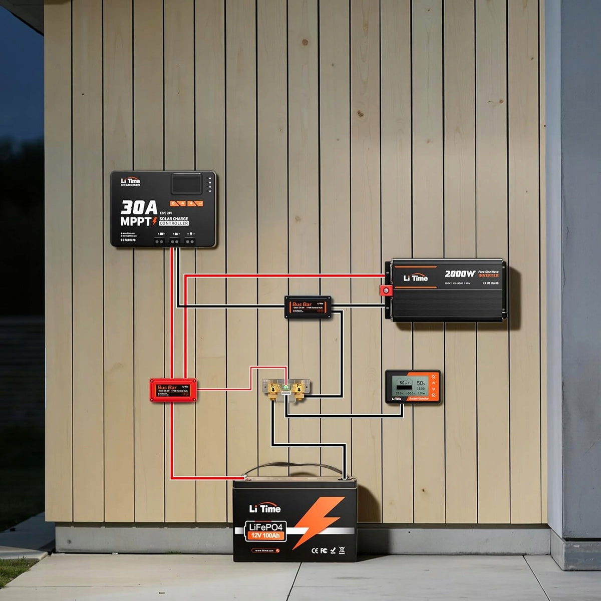 BATTERY MONITOR WITH SHUNT 500A 8 TO 120V WITH LCD SCREEN AND ALARM Brand LiTime