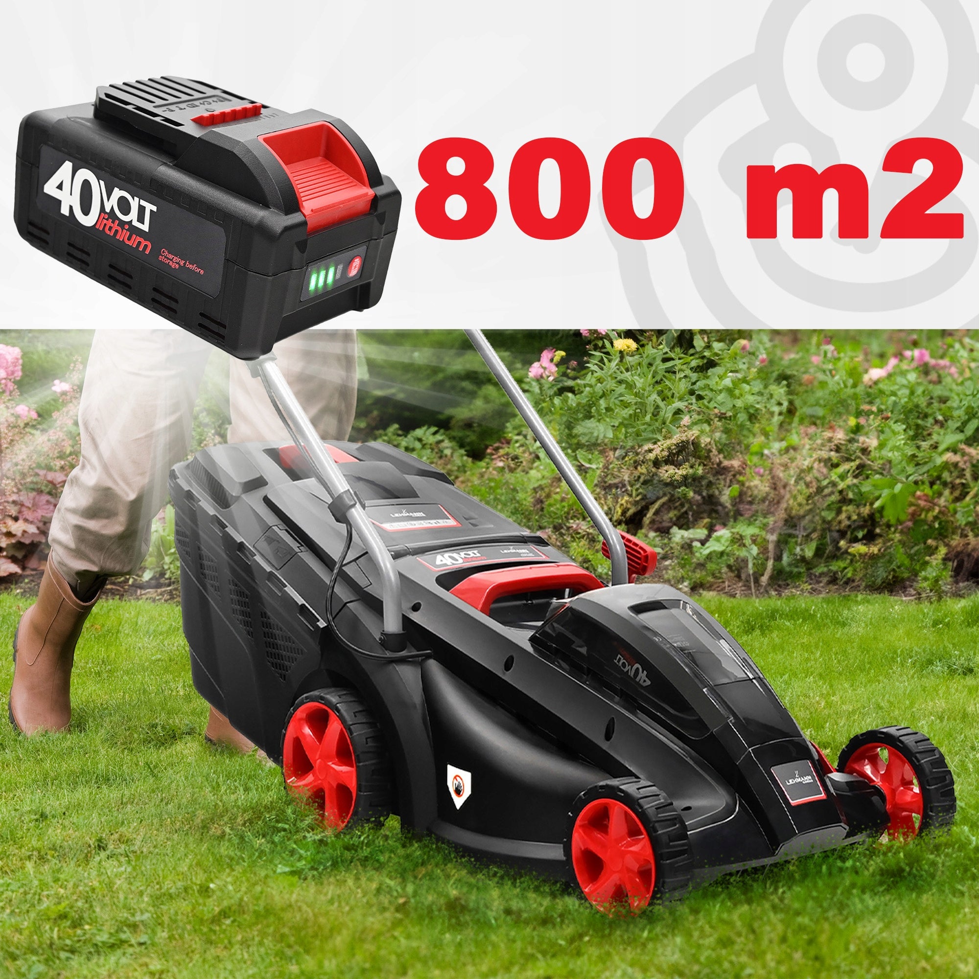 BATTERY MOWER 42CM INDUCTION MOTOR 40V CHARGER POWERFUL BATTERY Manufacturer code LGALM-4037