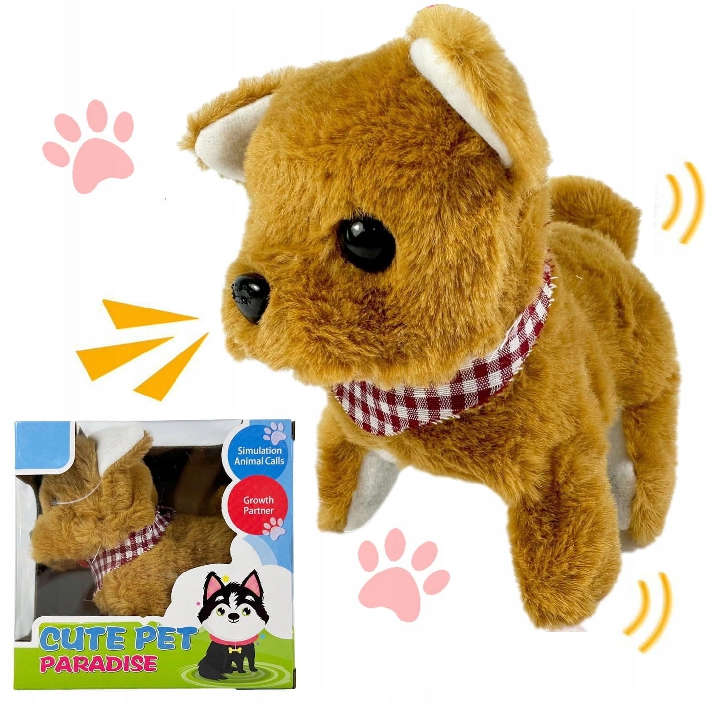 BATTERY-OPERATED INTERACTIVE DOG WITH SOUND WALKS AND BARKS Kind dogs