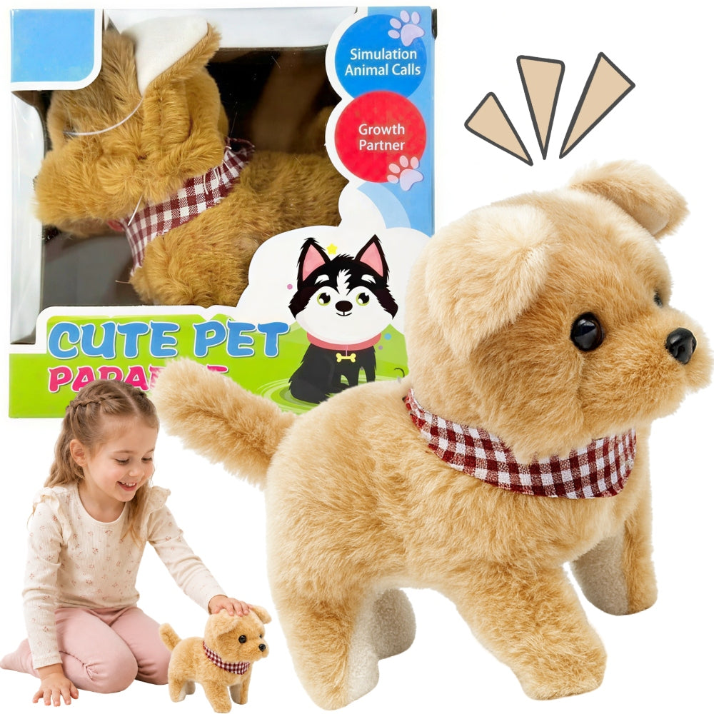 BATTERY-OPERATED INTERACTIVE DOG WITH SOUND WALKS AND BARKS