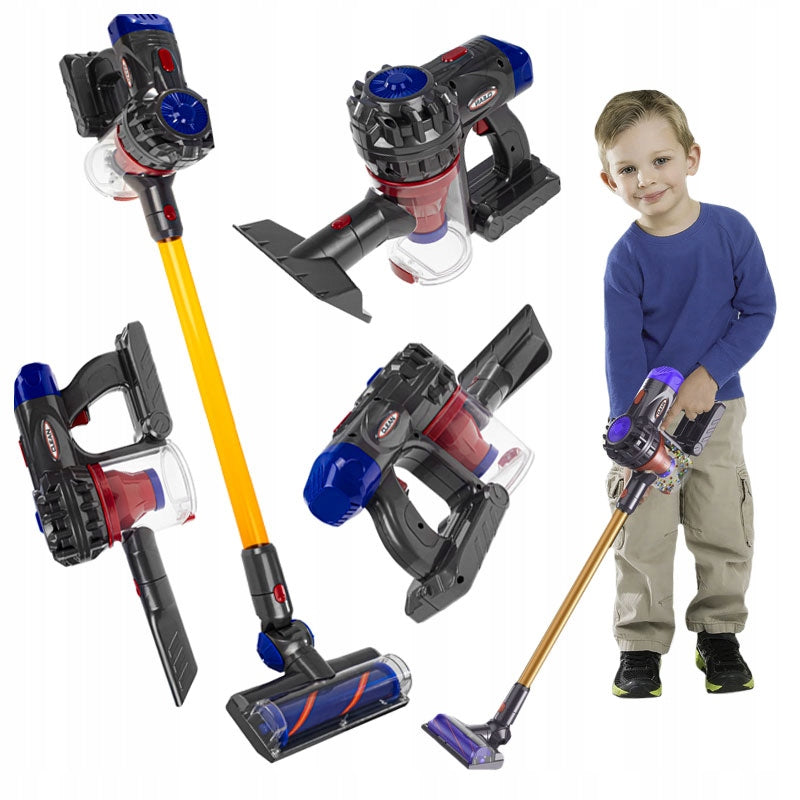 BATTERY-OPERATED VACUUM CLEANER TOY FOR CHILDREN SOUNDS CLEANING SET 3IN1 XL