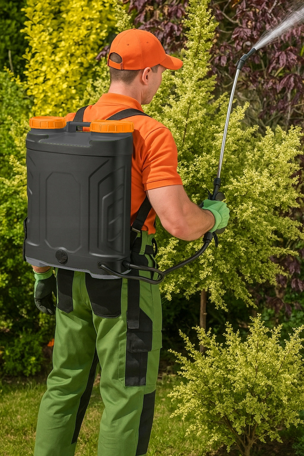 BATTERY PRESSURE SPRAYER Backpack 16L LANCE Nozzles SET Tank capacity 16 l