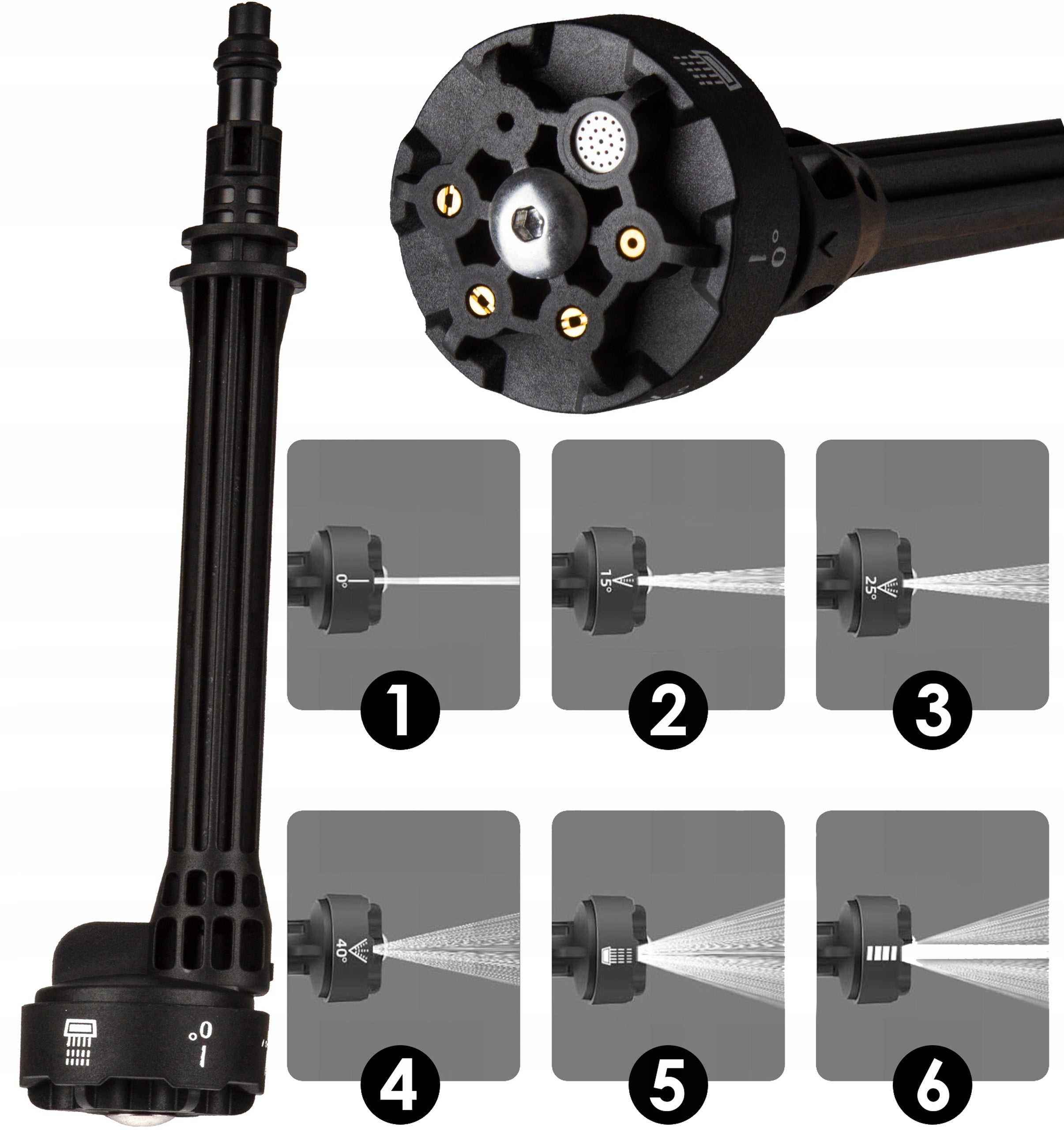 BATTERY PRESSURE WASHER 2xAKU 2500mah MULTIFUNCTIONAL NOZZLE SUITCASE Maximum pressure 60 bar
