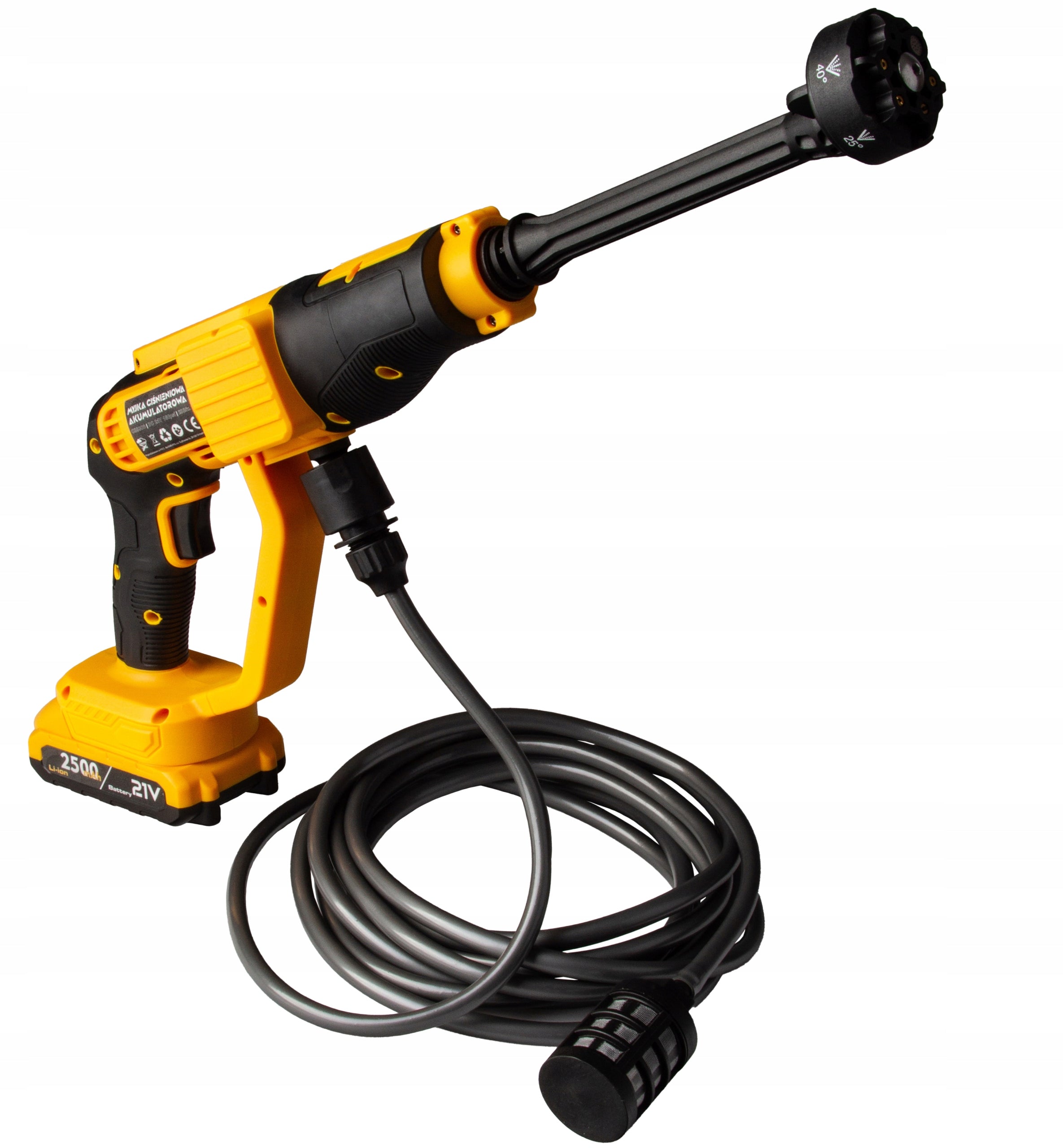 BATTERY PRESSURE WASHER 2xAKU 2500mah MULTIFUNCTIONAL NOZZLE SUITCASE Model MYJKA CIŚNIENIOWA AKUMULATOROWA