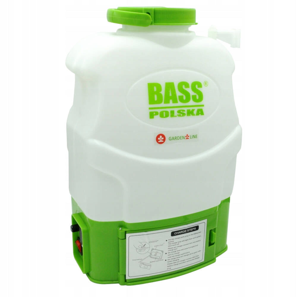 BATTERY SPRAYER B-4 GARDEN 16L PRESSURE FOR BACK +4NOZZLES Brand Bass Polska