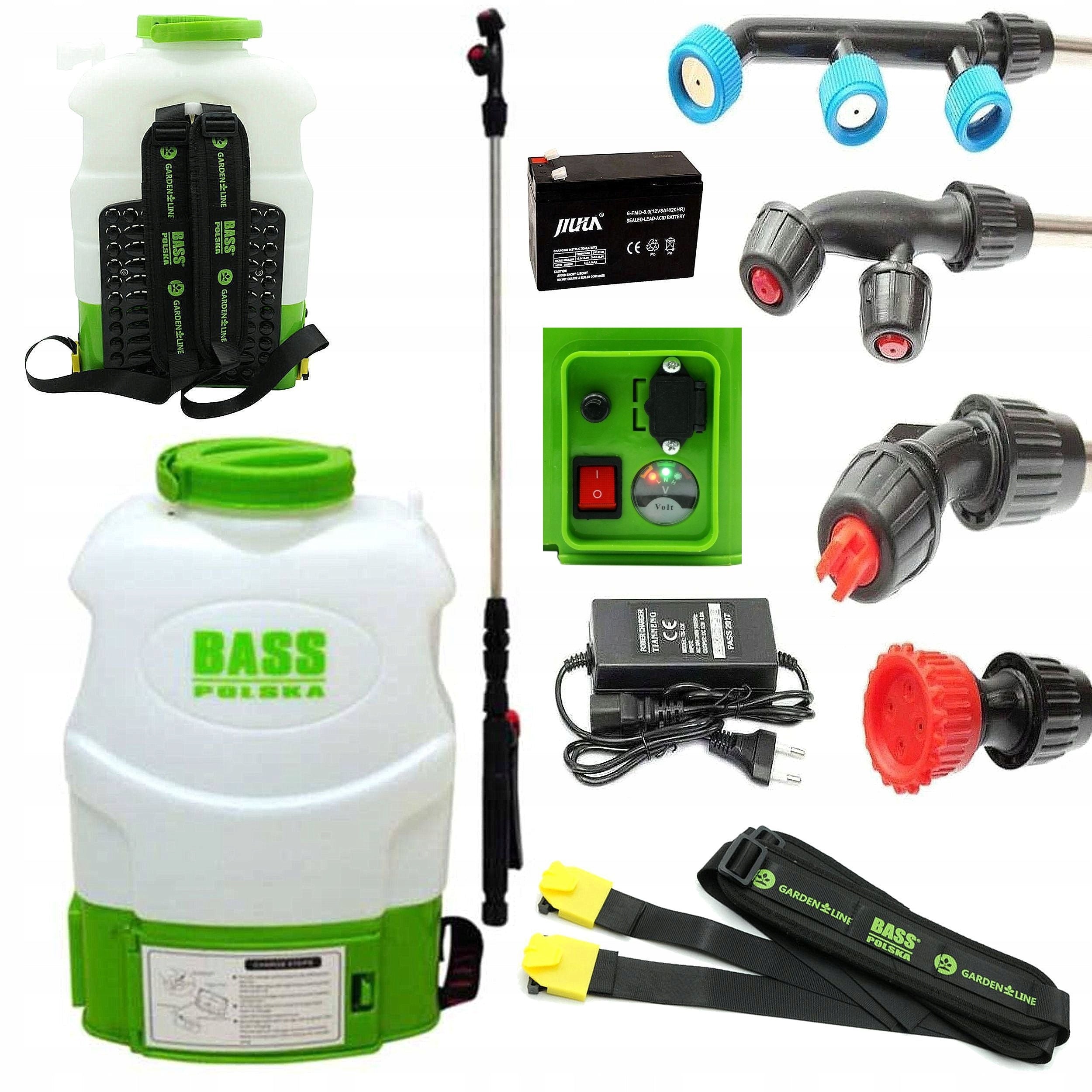 BATTERY SPRAYER B-4 GARDEN 16L PRESSURE FOR BACK +4NOZZLES