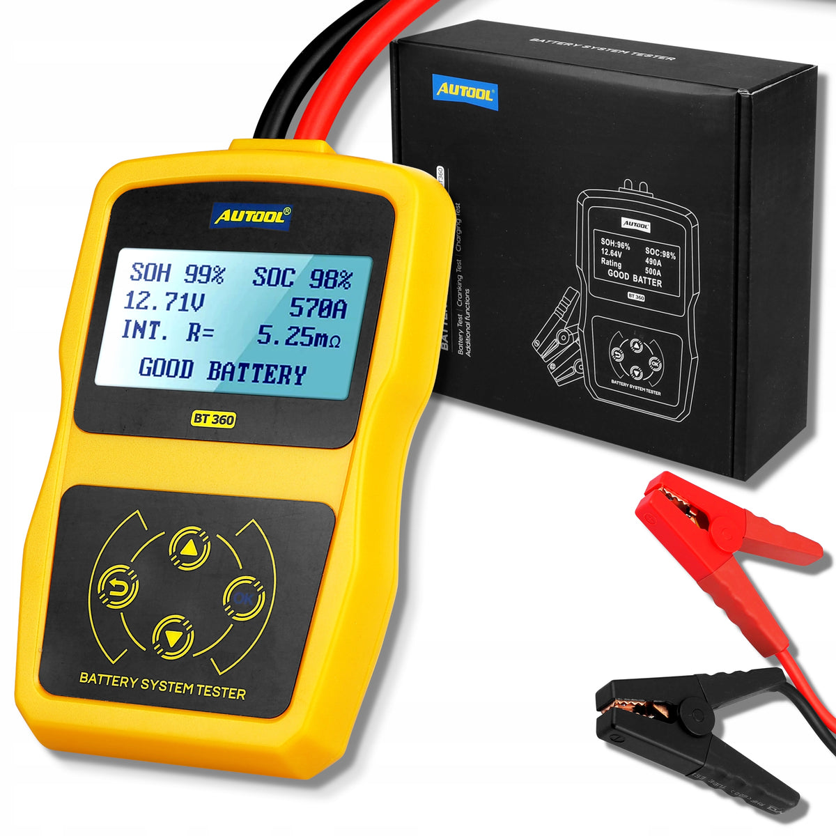 BATTERY TESTER 12V AUTOOL BT360 PL - MANY TYPES, QUICK DIAGNOSIS