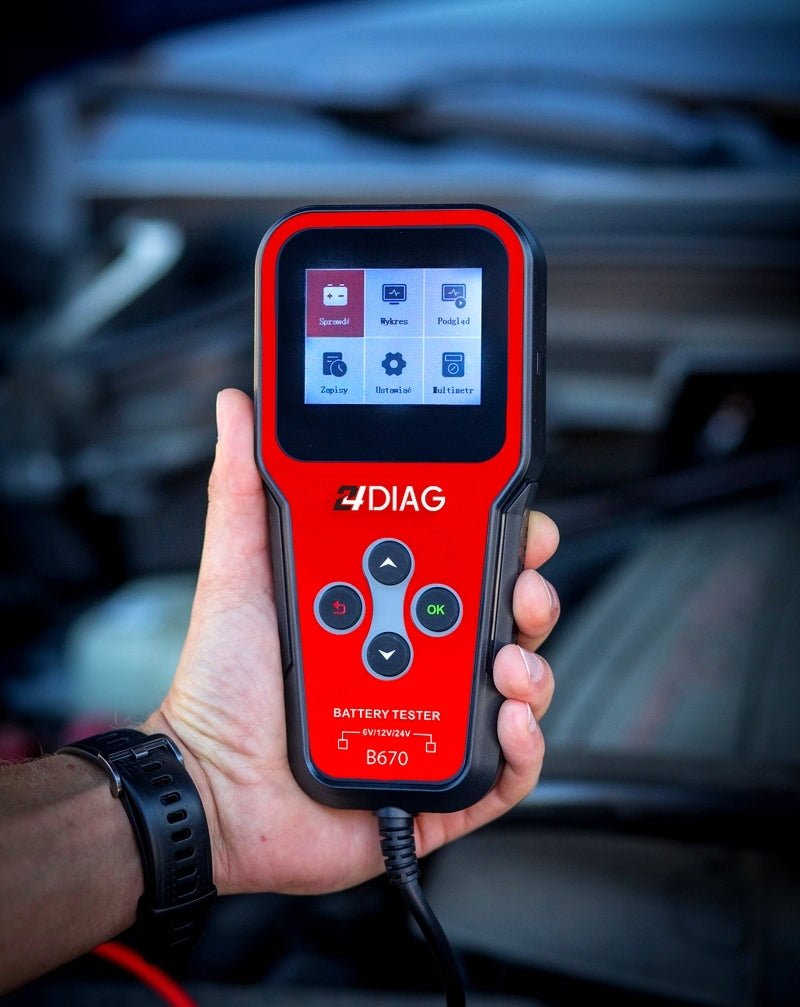 BATTERY TESTER 6V 12V 24V 2-300AH DIGITAL METER Polish Brand 24Diag